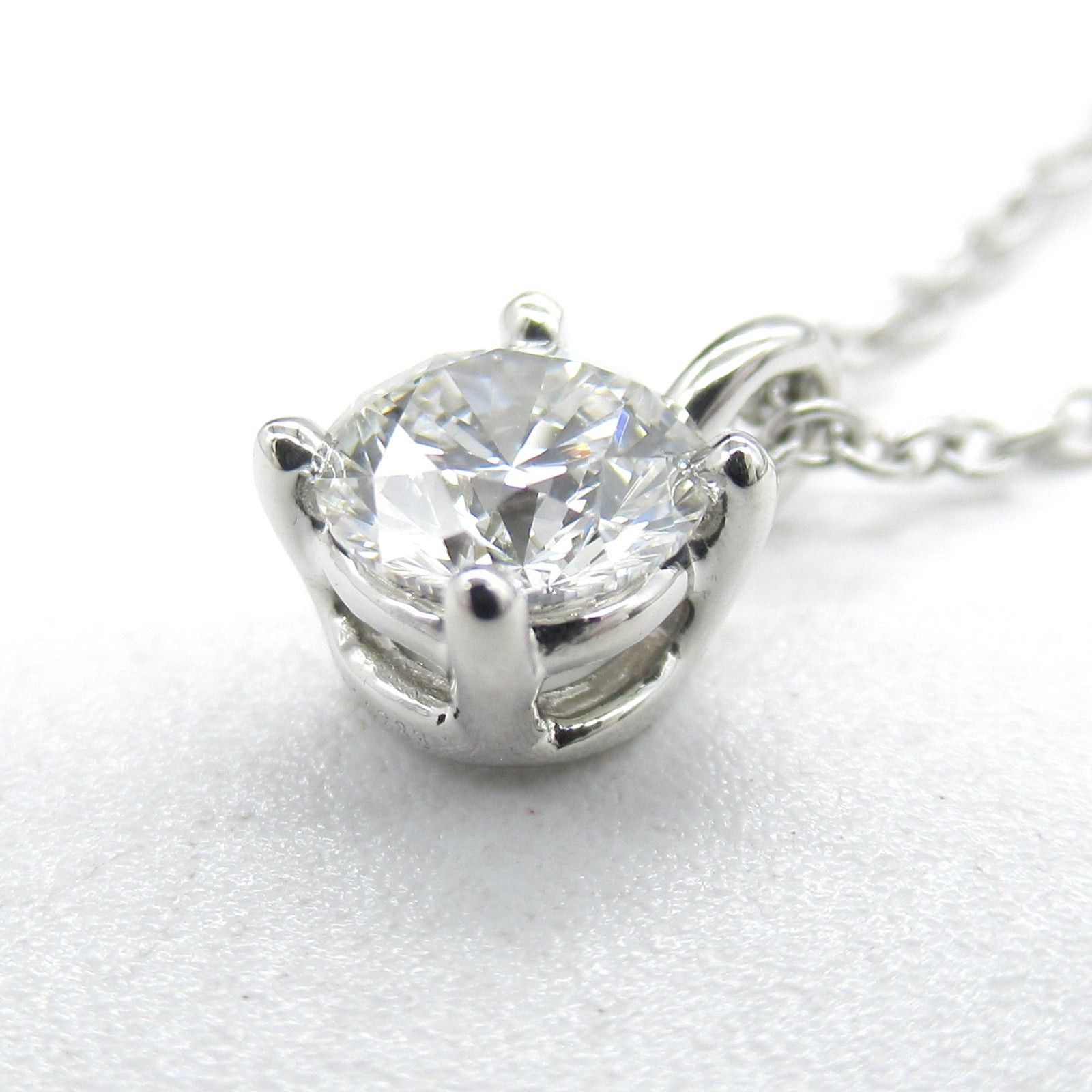 Tiffany & Co. Tiffany Co Solitaire Diamond Necklace Pt950 Platinum Clear Size ONE SIZE - 6 Thumbnail
