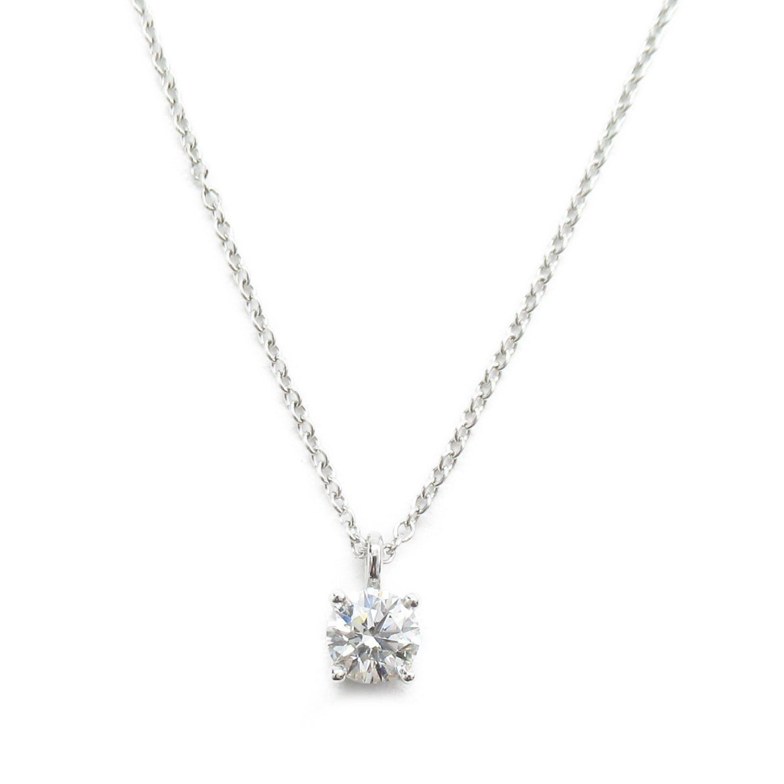 Tiffany & Co. Tiffany Co Solitaire Diamond Necklace Pt950 Platinum Clear Size ONE SIZE - 2 Thumbnail