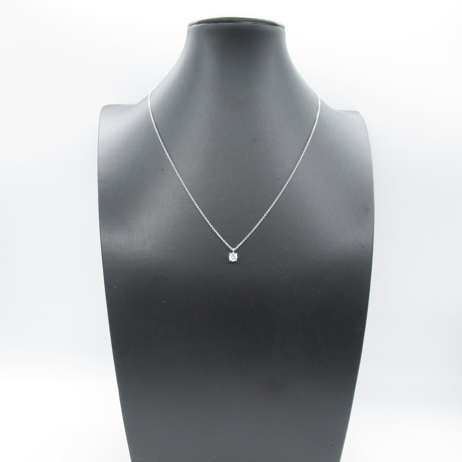 Tiffany & Co. Tiffany Co Solitaire Diamond Necklace Pt950 Platinum Clear Size ONE SIZE - 8 Thumbnail