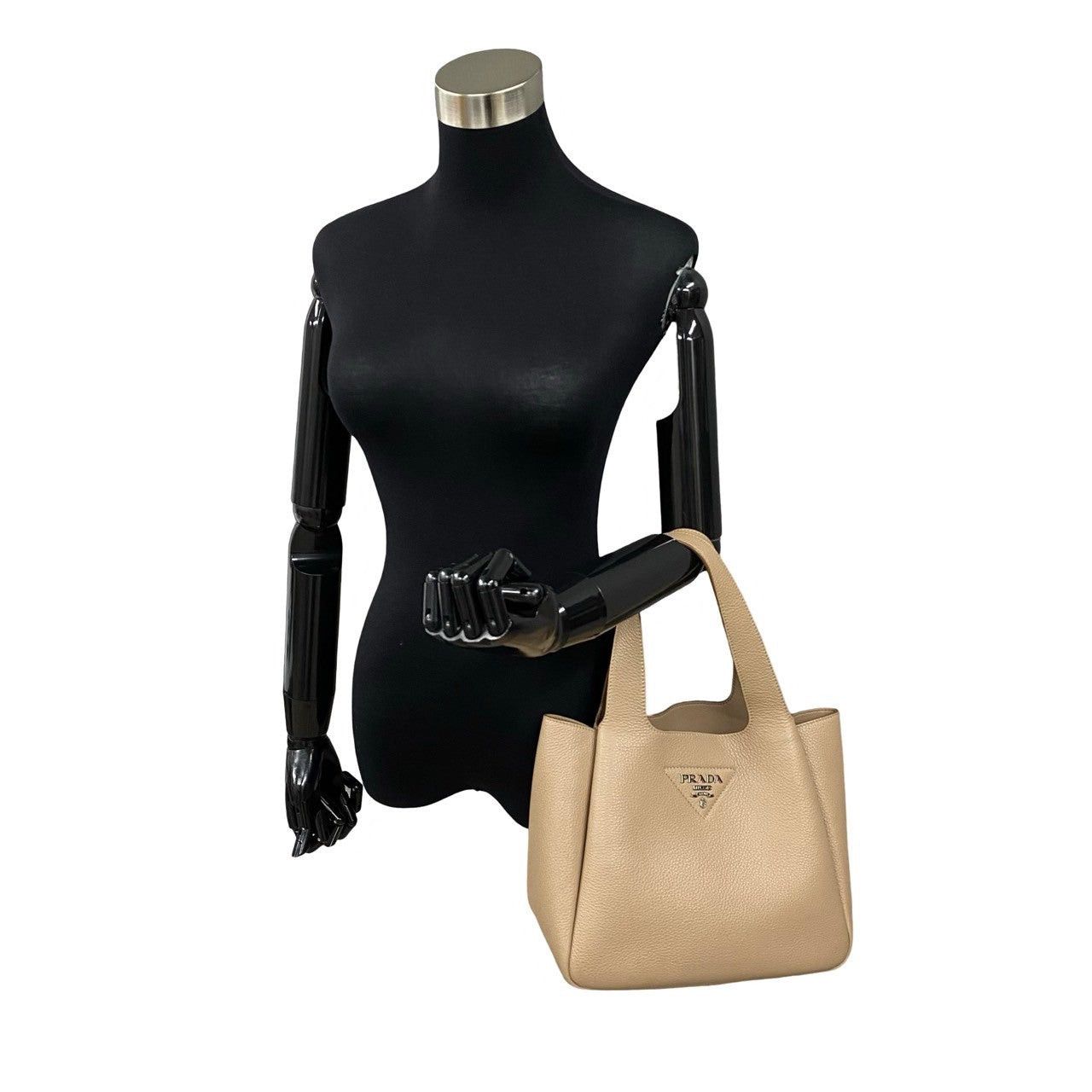 Prada Prada Handbag Beige Leather Size ONE SIZE - 2 Thumbnail