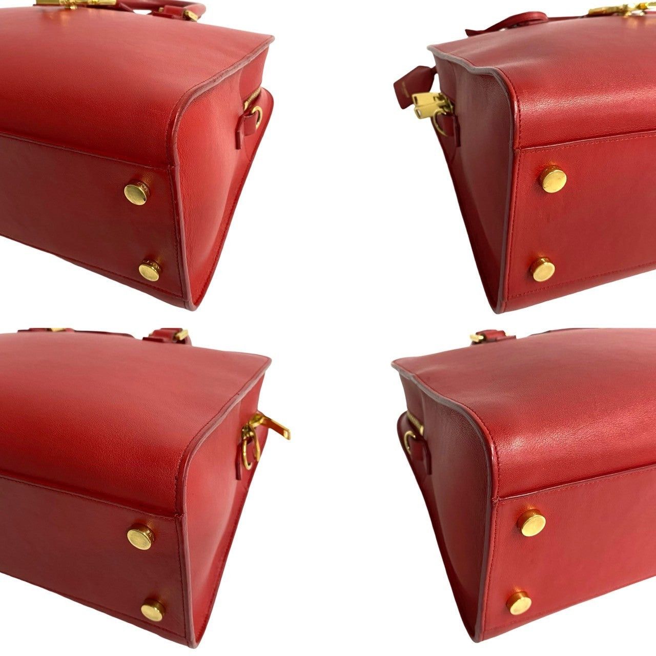Yves Saint Laurent Yves Saint Laurent Handbag Red Leather Size ONE SIZE - 7 Thumbnail