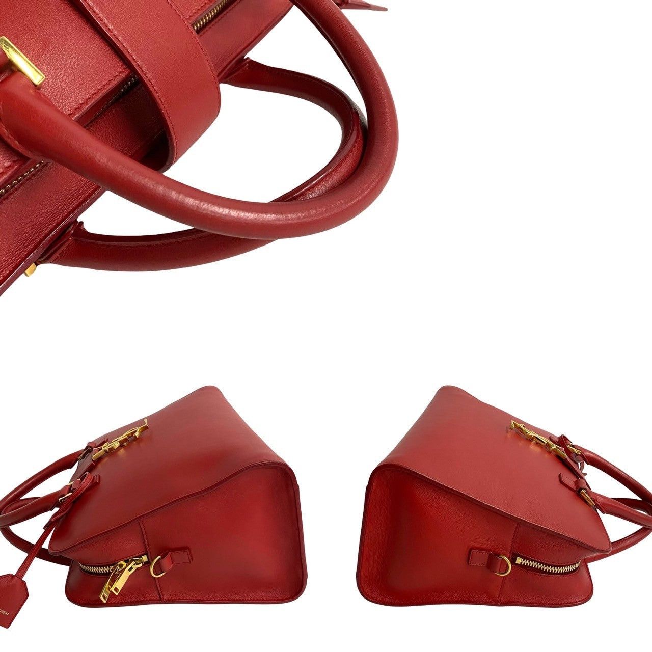 Yves Saint Laurent Yves Saint Laurent Handbag Red Leather Size ONE SIZE - 5 Thumbnail