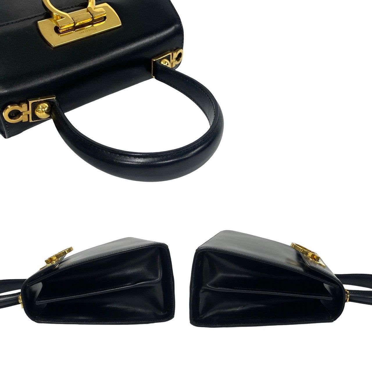 Salvatore Ferragamo Salvatore Ferragamo Handbag Black Leather Size ONE SIZE - 5 Thumbnail