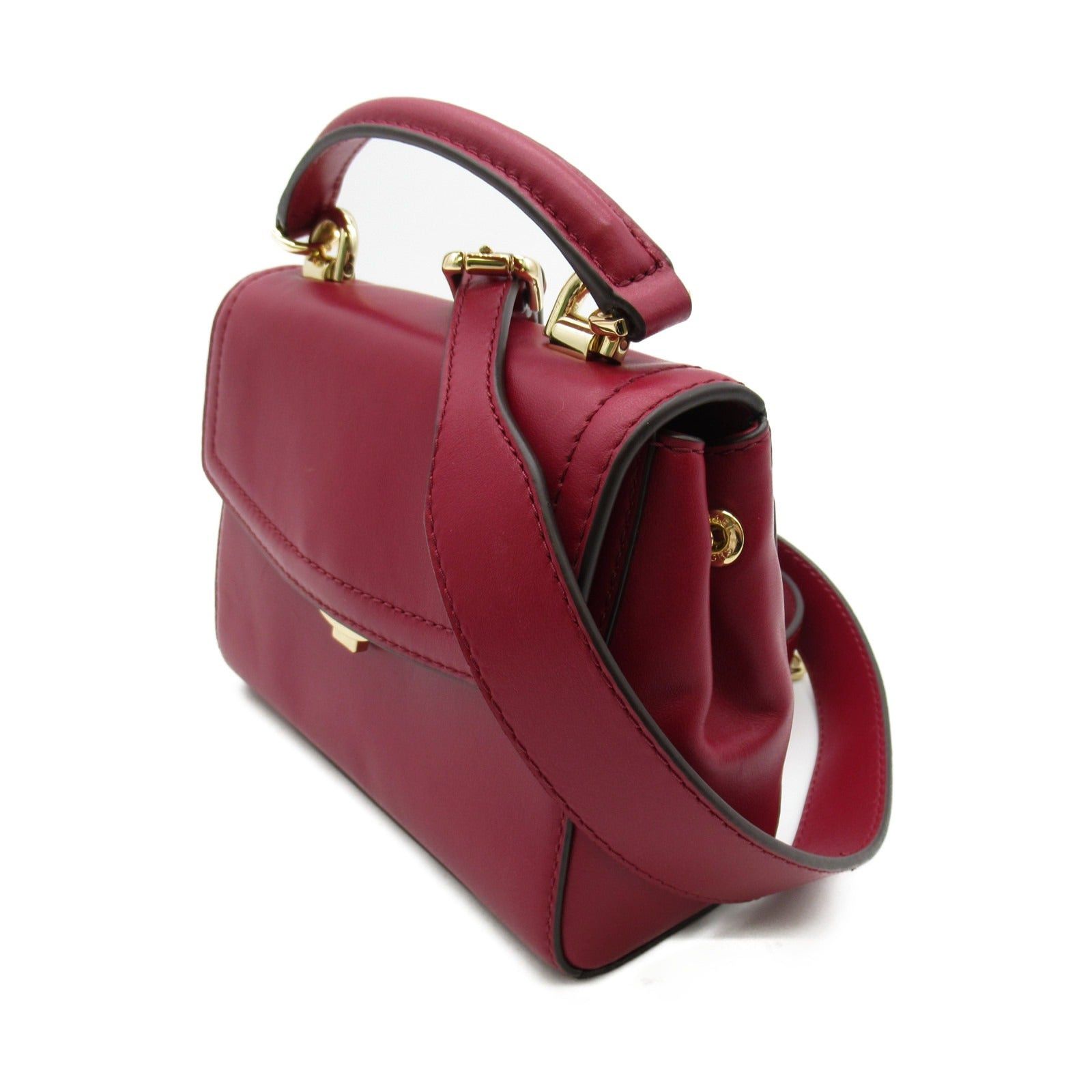 Michael Kors Michael Kors Shoulder Bag Leather Red Maroon Size ONE SIZE - 3 Thumbnail
