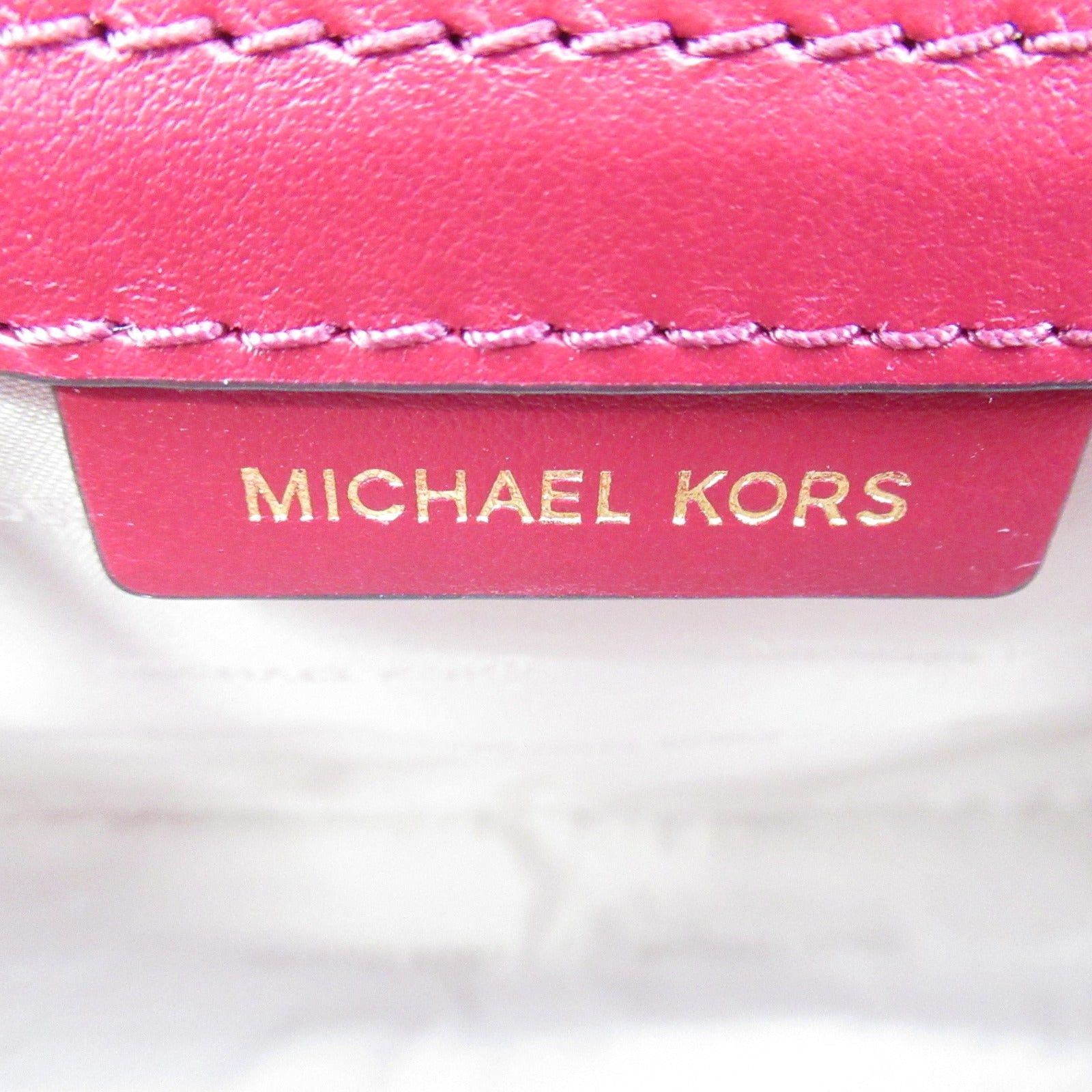 Michael Kors Michael Kors Shoulder Bag Leather Red Maroon Size ONE SIZE - 6 Thumbnail