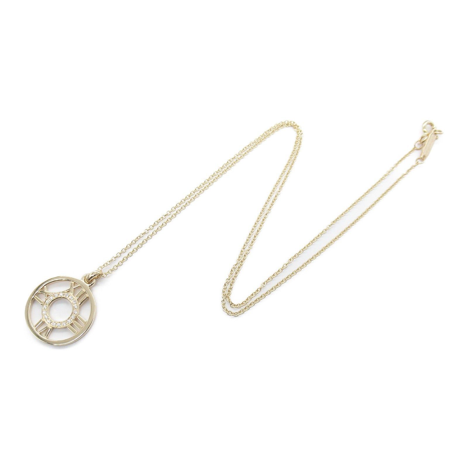 Tiffany & Co. Tiffany Co Atlas Open Medallion Diamond Necklace K18Pg (Pink Gold) Clear Size ONE SIZE - 3 Thumbnail