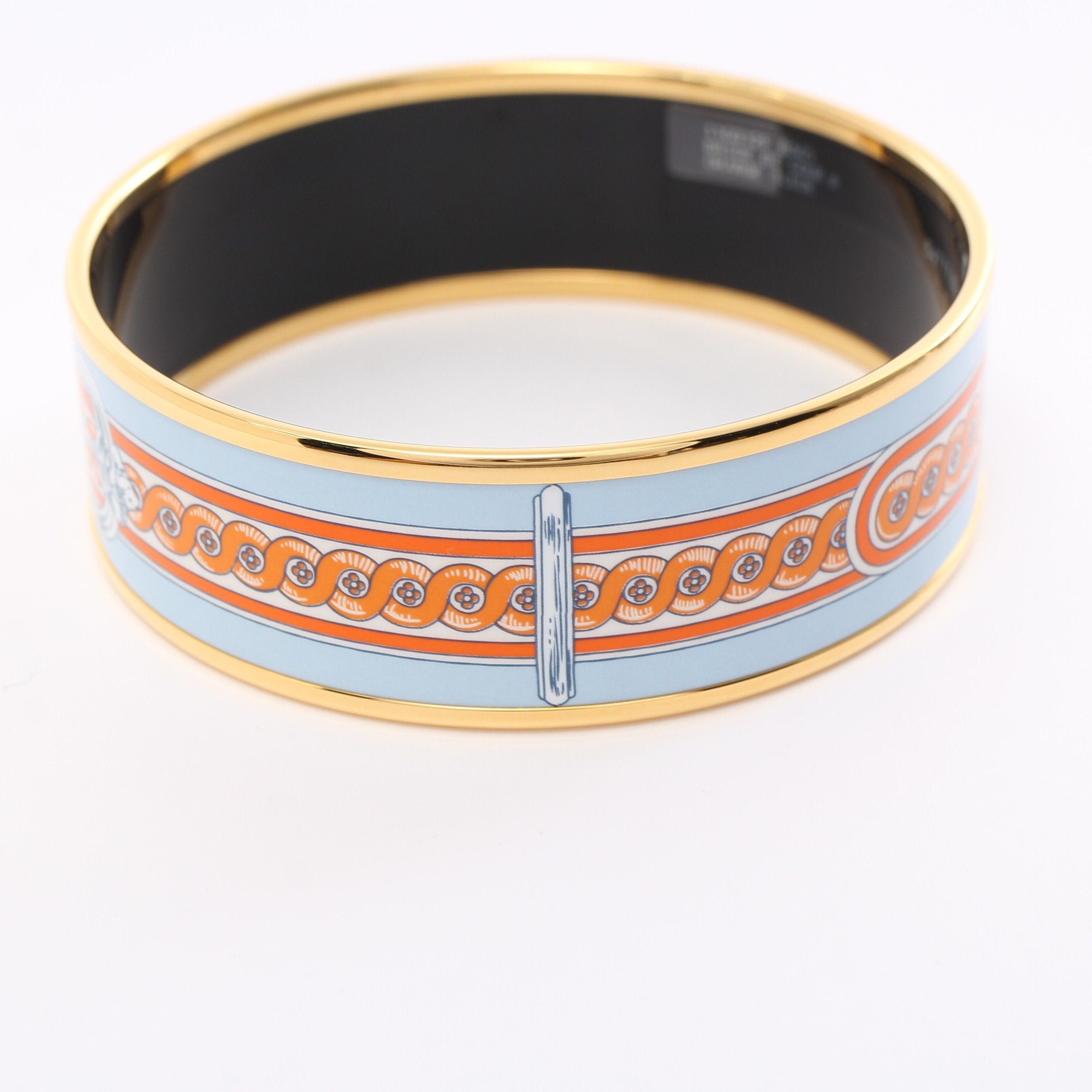 Hermes Hermes Email Gm Bracelet Bangle Cloisonne Gp Light Blue Multicolor Size ONE SIZE - 4 Thumbnail