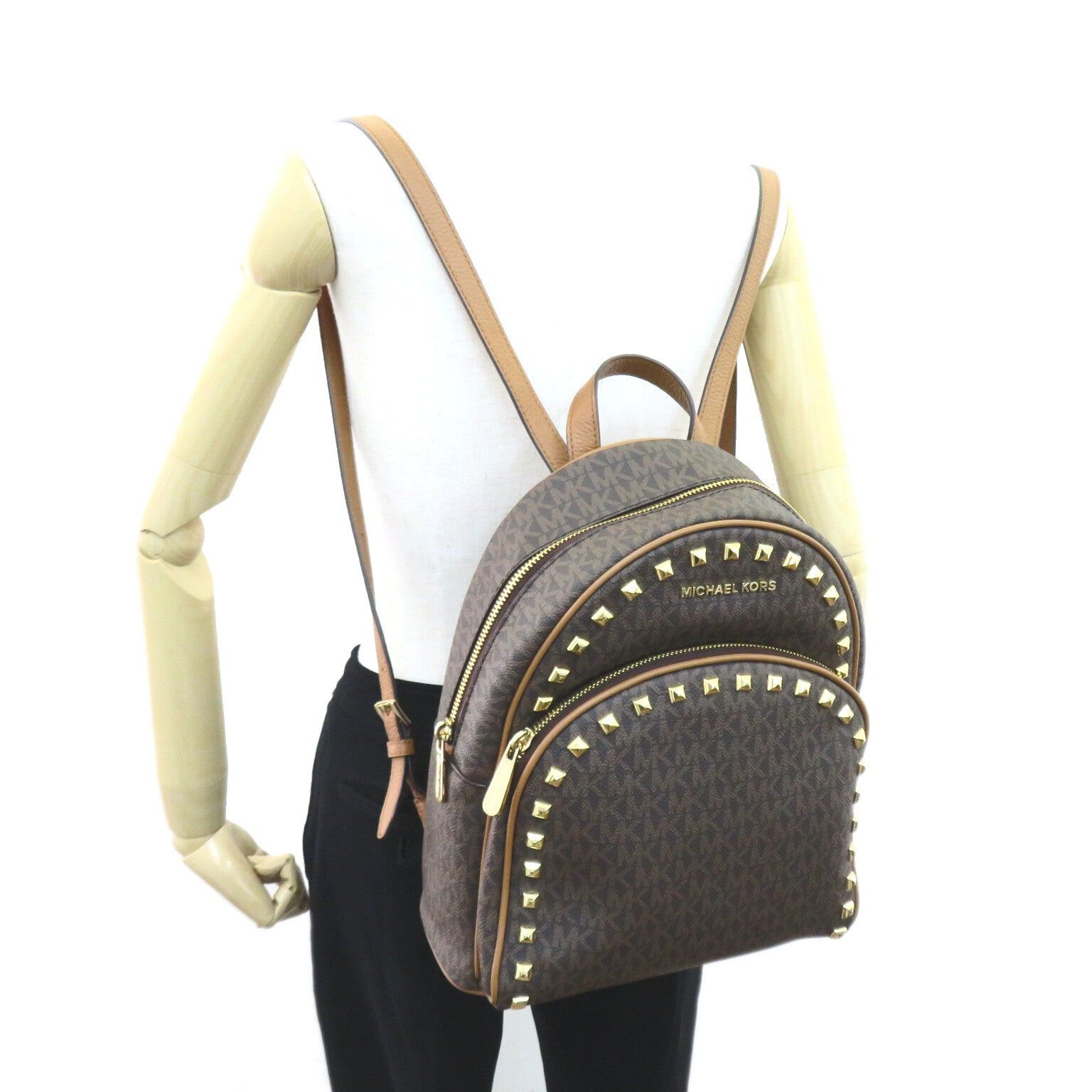 Michael Kors Michael Kors Rucksack Backpack Coated Canvas Brown Size ONE SIZE - 5 Thumbnail