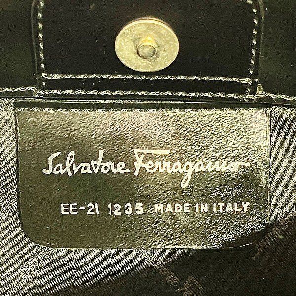 Salvatore Ferragamo Salvatore Ferragamo Salvatore Ferragamo Gancini Embossed Leather Mini Handbag Leather Handbag in Good Condition Size ONE SIZE - 5 Thumbnail