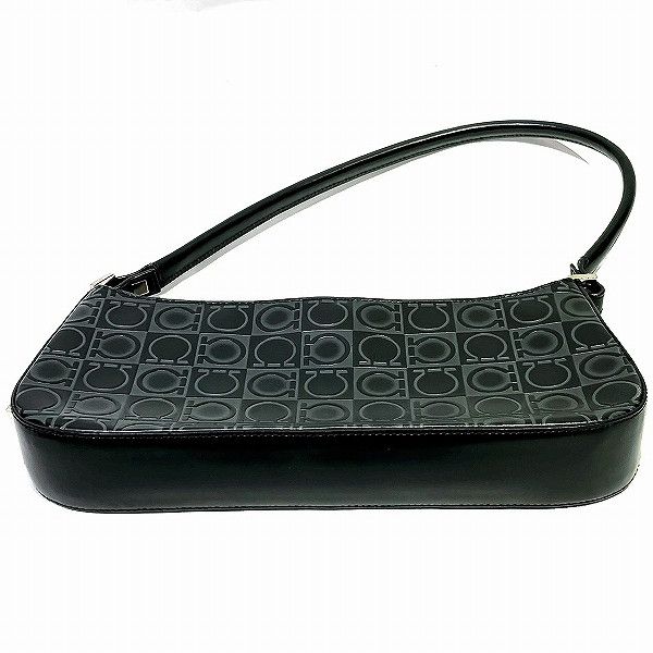 Salvatore Ferragamo Salvatore Ferragamo Salvatore Ferragamo Gancini Embossed Leather Mini Handbag Leather Handbag in Good Condition Size ONE SIZE - 3 Thumbnail