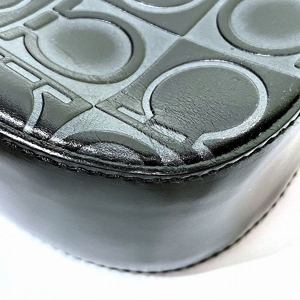 Salvatore Ferragamo Salvatore Ferragamo Salvatore Ferragamo Gancini Embossed Leather Mini Handbag Leather Handbag in Good Condition Size ONE SIZE - 4 Thumbnail