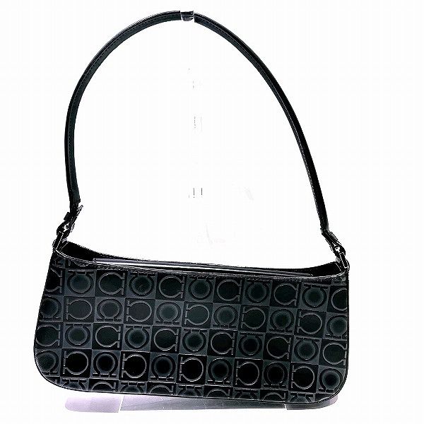 Salvatore Ferragamo Salvatore Ferragamo Salvatore Ferragamo Gancini Embossed Leather Mini Handbag Leather Handbag in Good Condition Size ONE SIZE - 2 Thumbnail