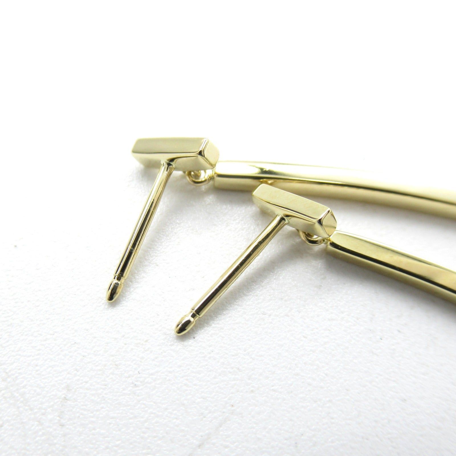 Tiffany & Co. Tiffany Co T-Wire Bar Diamond Earrings K18 (Yellow Gold) Clear Size ONE SIZE - 3 Thumbnail