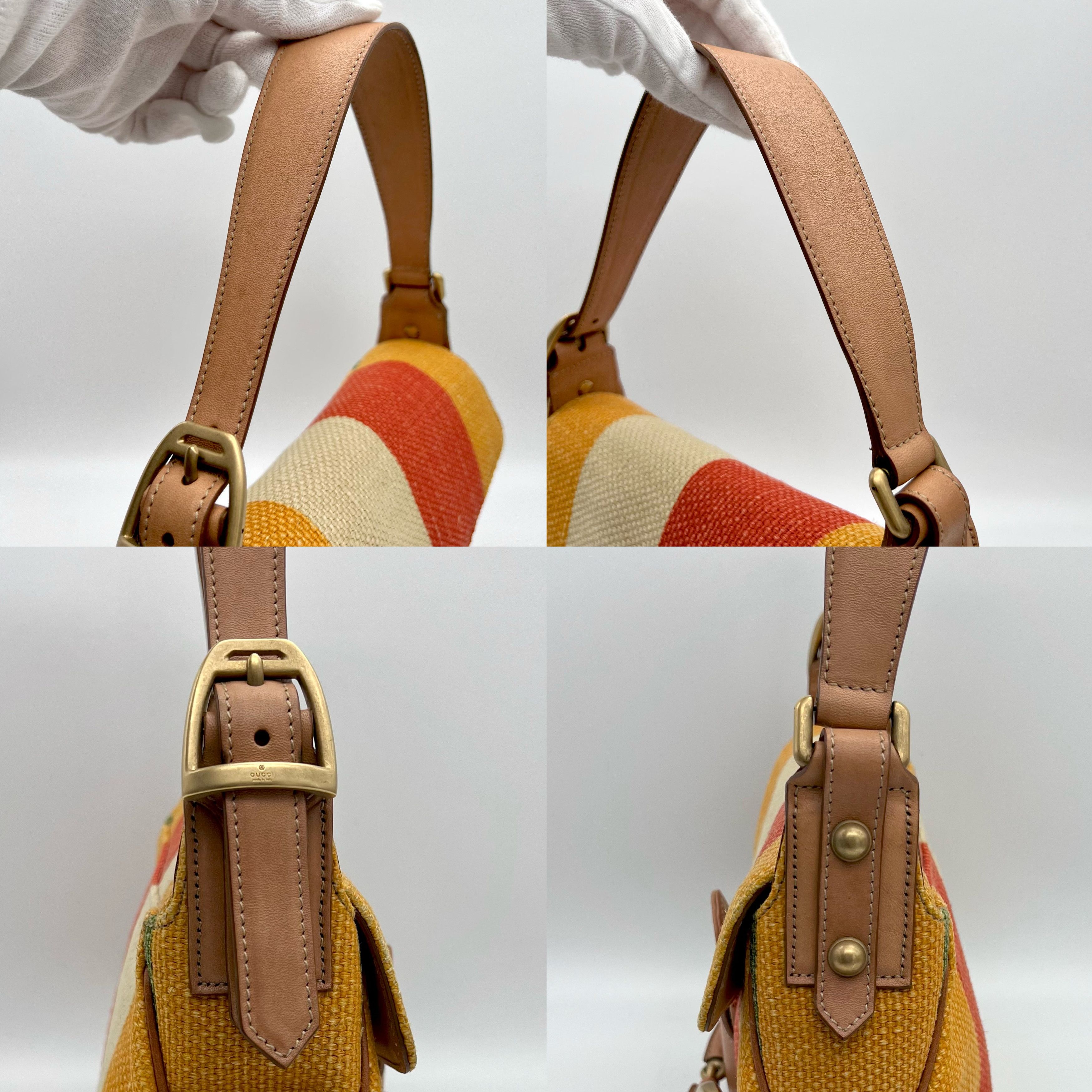 Gucci Gucci Horsebit One Shoulder Bag Gold Hardware Multi-Color Size ONE SIZE - 8 Thumbnail