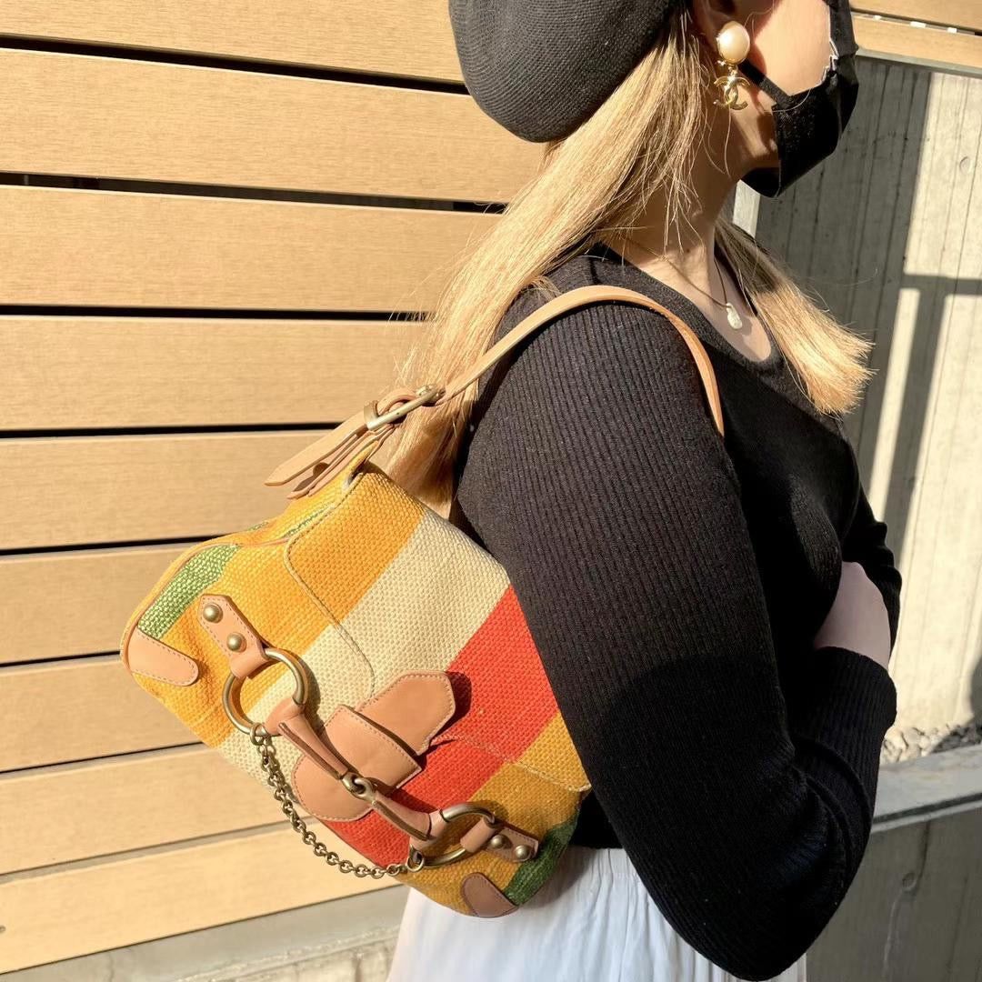 Gucci Gucci Horsebit One Shoulder Bag Gold Hardware Multi-Color Size ONE SIZE - 2 Thumbnail