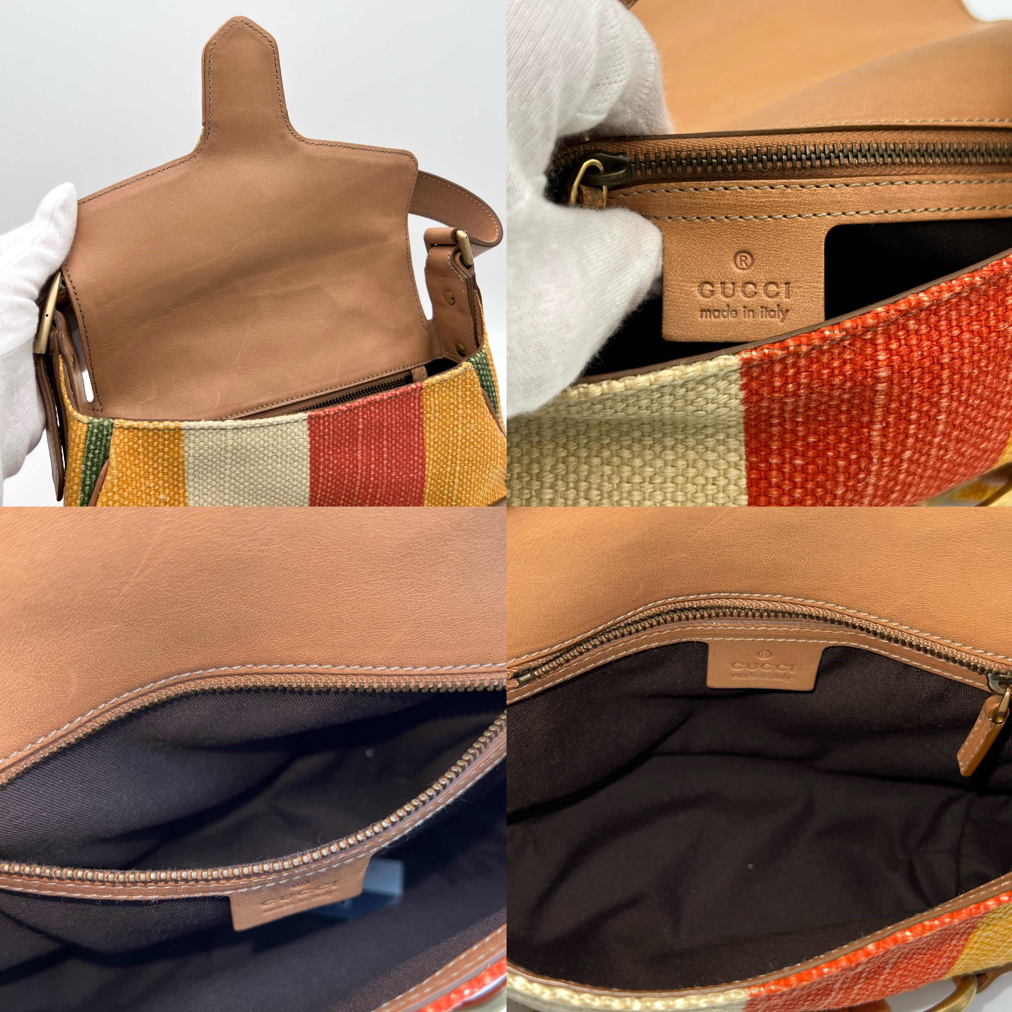 Gucci Gucci Horsebit One Shoulder Bag Gold Hardware Multi-Color Size ONE SIZE - 10 Thumbnail