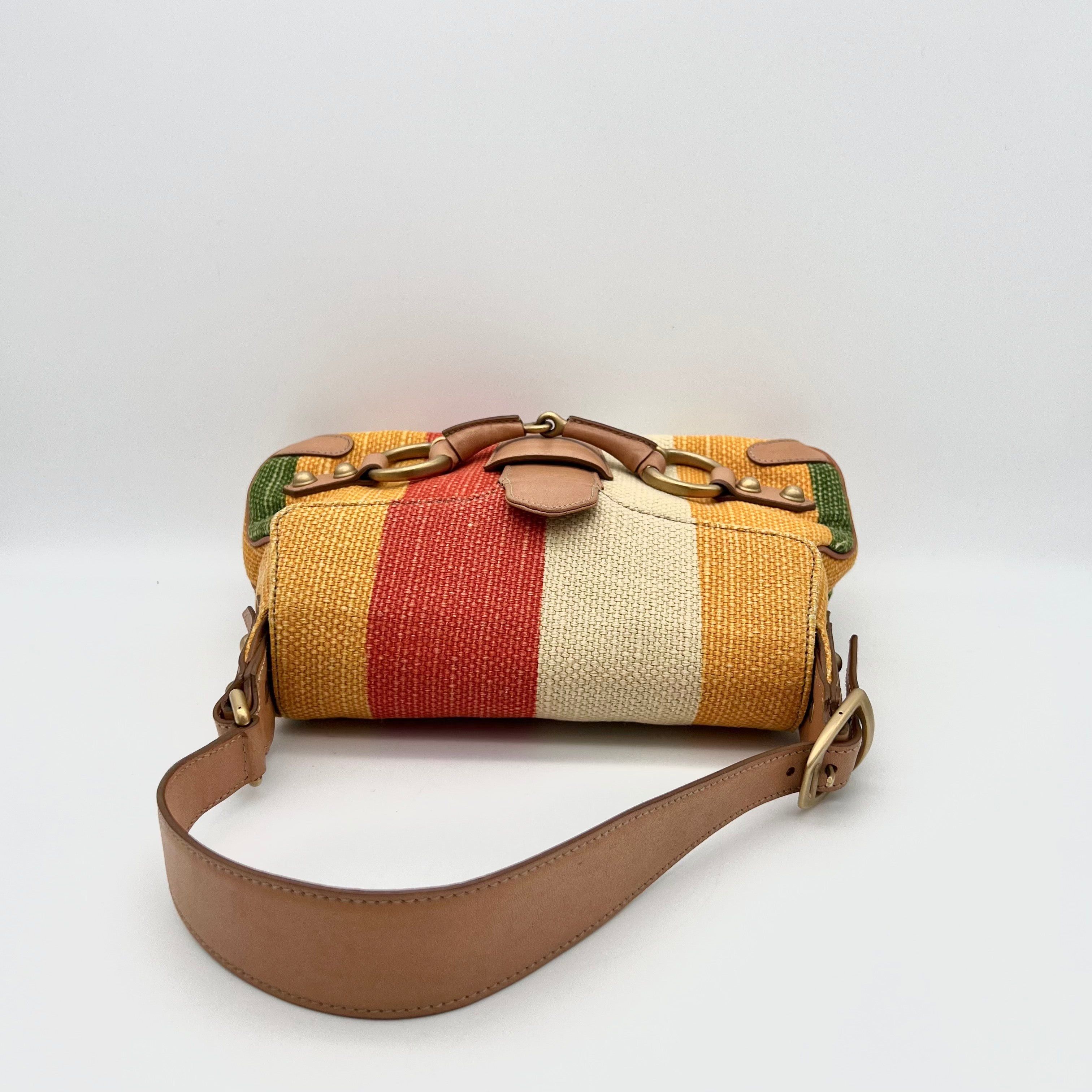 Gucci Gucci Horsebit One Shoulder Bag Gold Hardware Multi-Color Size ONE SIZE - 6 Thumbnail