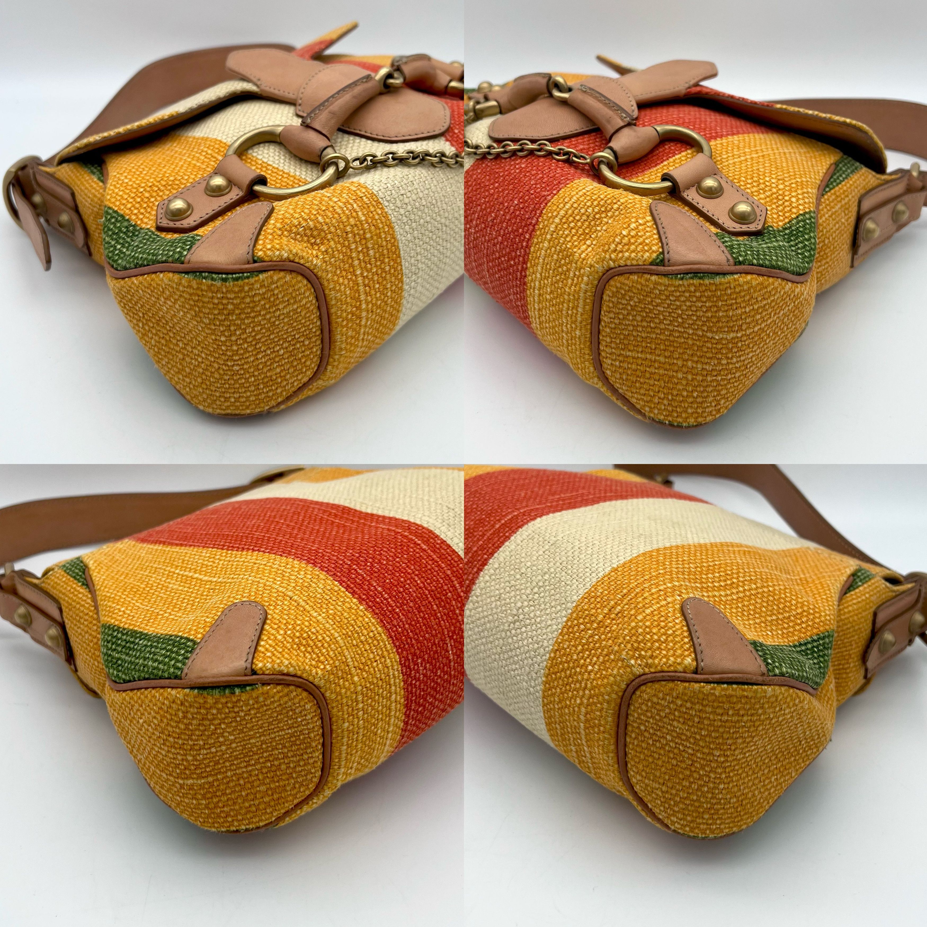 Gucci Gucci Horsebit One Shoulder Bag Gold Hardware Multi-Color Size ONE SIZE - 9 Thumbnail