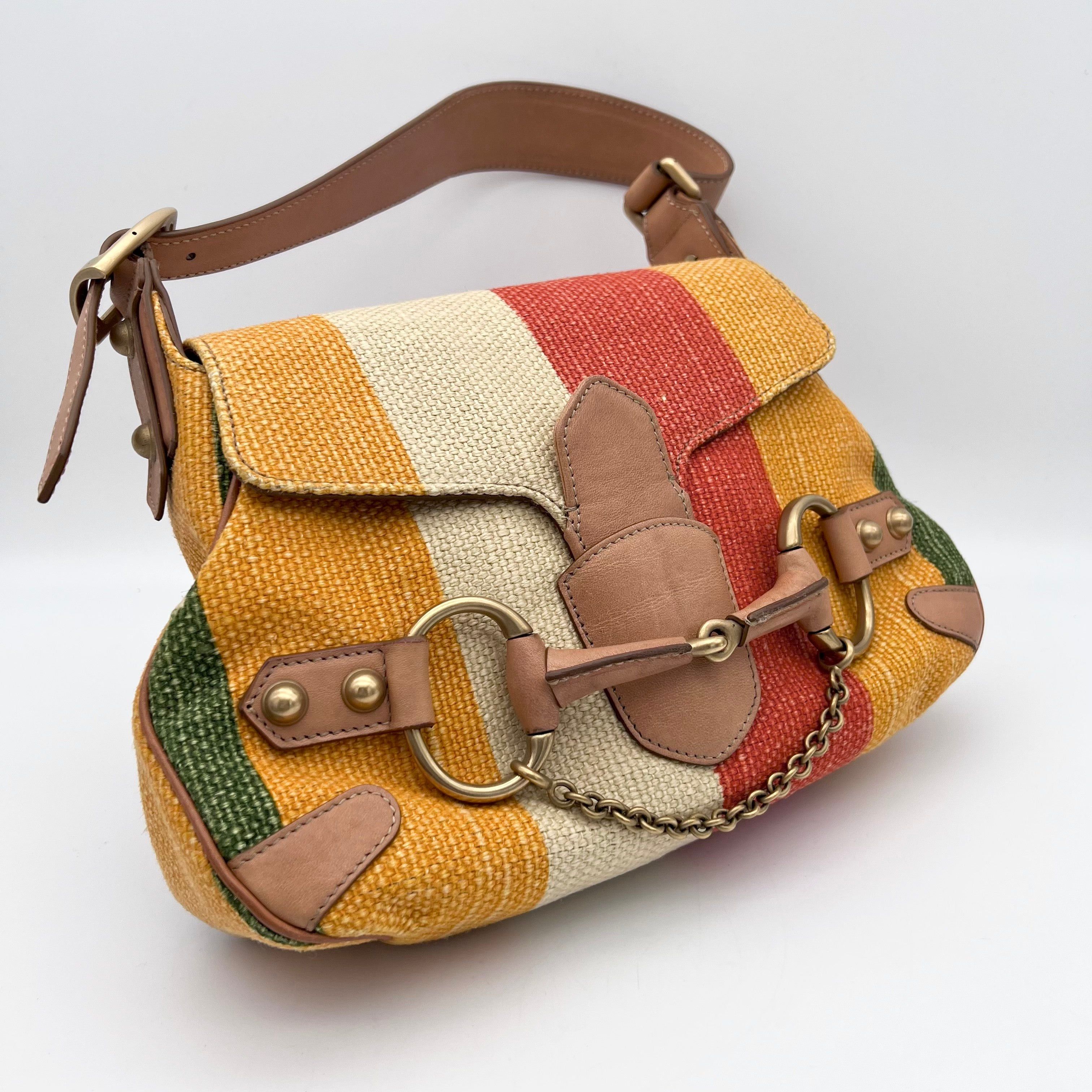 Gucci Gucci Horsebit One Shoulder Bag Gold Hardware Multi-Color Size ONE SIZE - 5 Thumbnail