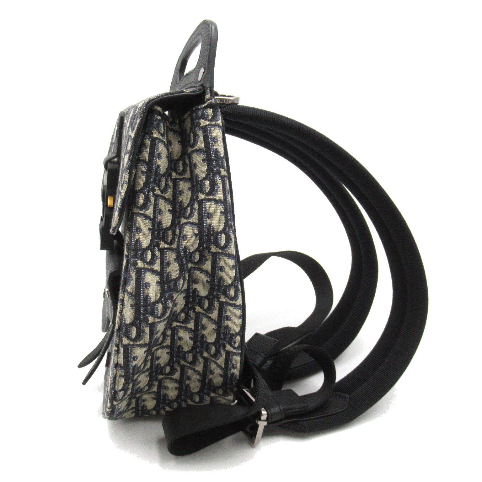 Dior Dior Trotter Mini Backpack Rucksack Canvas Navy Size ONE SIZE - 3 Thumbnail