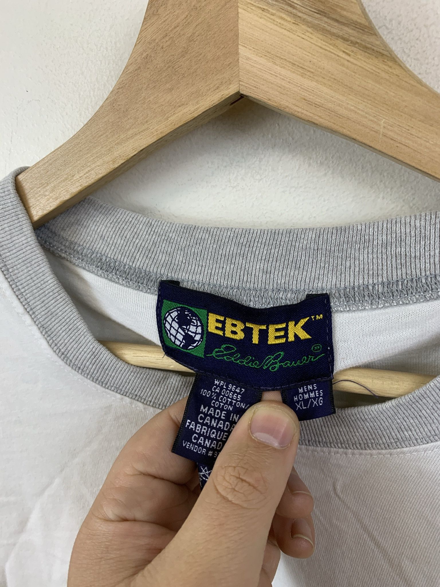 Eddie Bauer × Vintage Vintage 1990s Ebtek Eddie Bauer Ringer Tee Size XL Size US XL / EU 56 / 4 - 3 Thumbnail