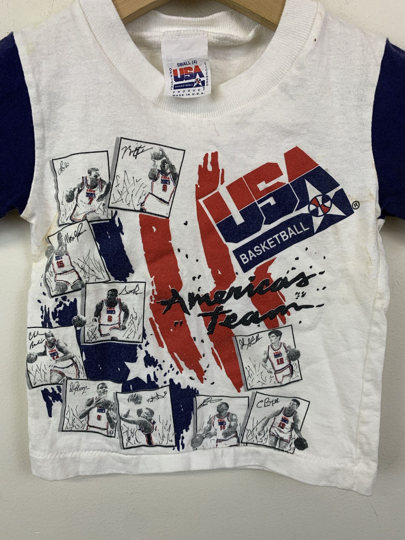 Vintage Vintage USA Basketball America's Team Olympic Baby Tee Size XXS Size US XXS / EU 40 - 3 Thumbnail