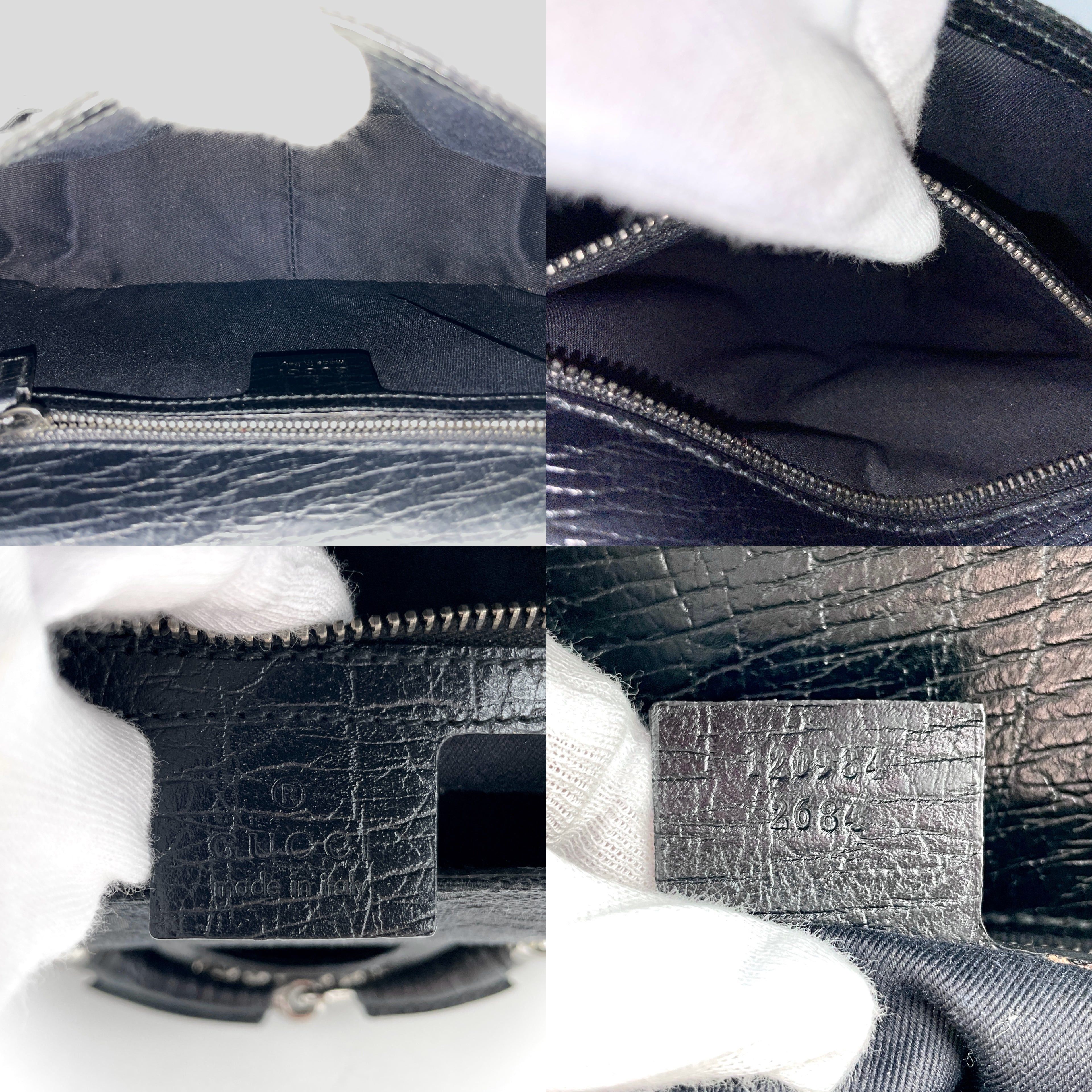 Gucci Gucci Gg Canvas Chain Horsebit One Shoulder Bag Pm Shw Black Size ONE SIZE - 11 Thumbnail
