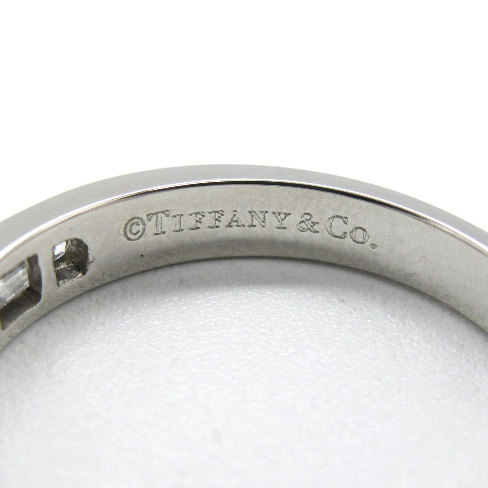 Tiffany & Co. Tiffany Co Half Circle Channel Settings Diamond Ring Pt950 Platinum Clear Size ONE SIZE - 4 Thumbnail