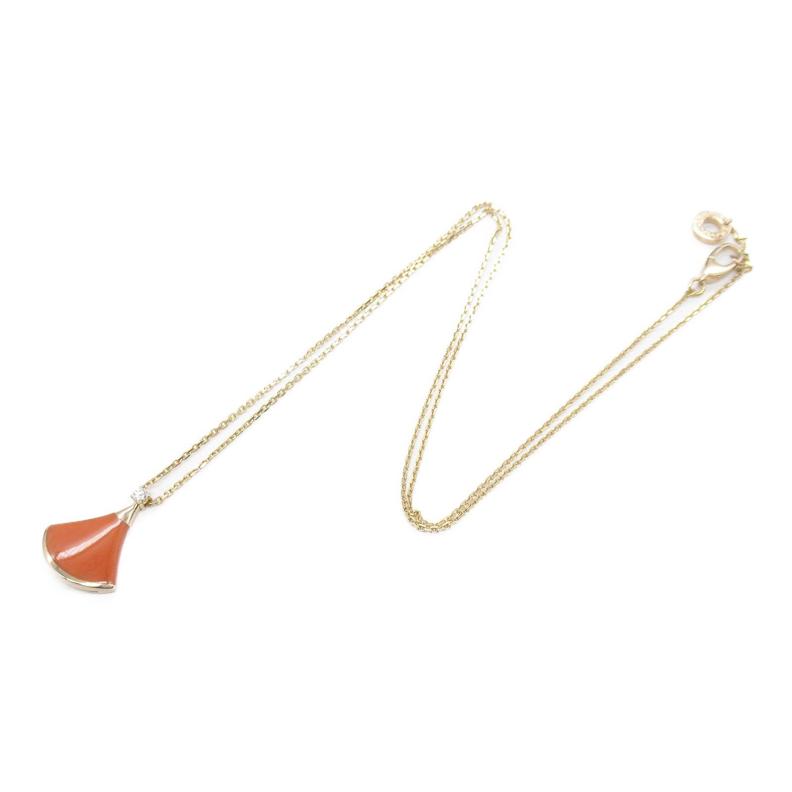 Bvlgari Bvlgari Diva Dream Coral/1P Diamond Necklace K18 (Yellow Gold) Coral Orange Size ONE SIZE - 3 Thumbnail