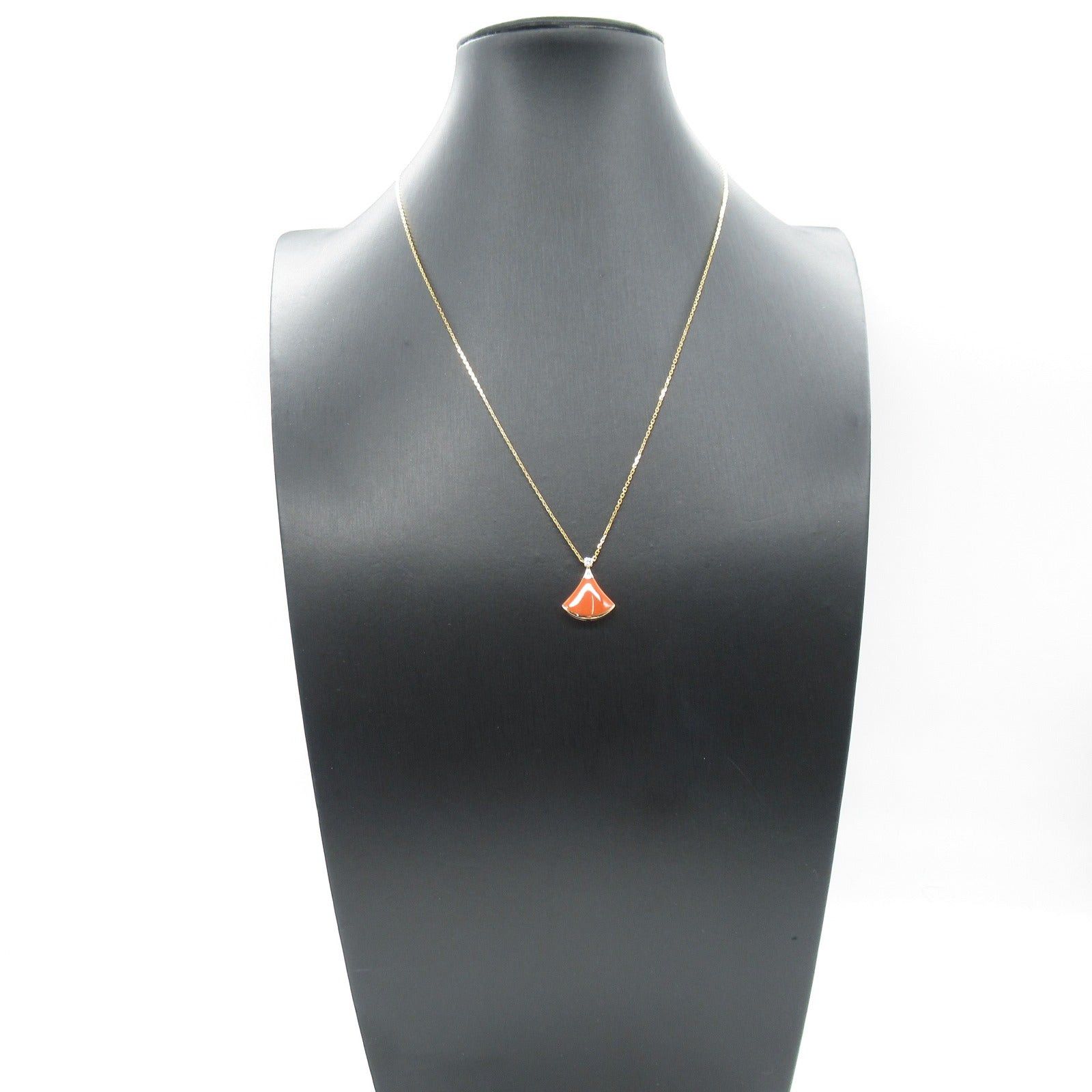 Bvlgari Bvlgari Diva Dream Coral/1P Diamond Necklace K18 (Yellow Gold) Coral Orange Size ONE SIZE - 7 Thumbnail