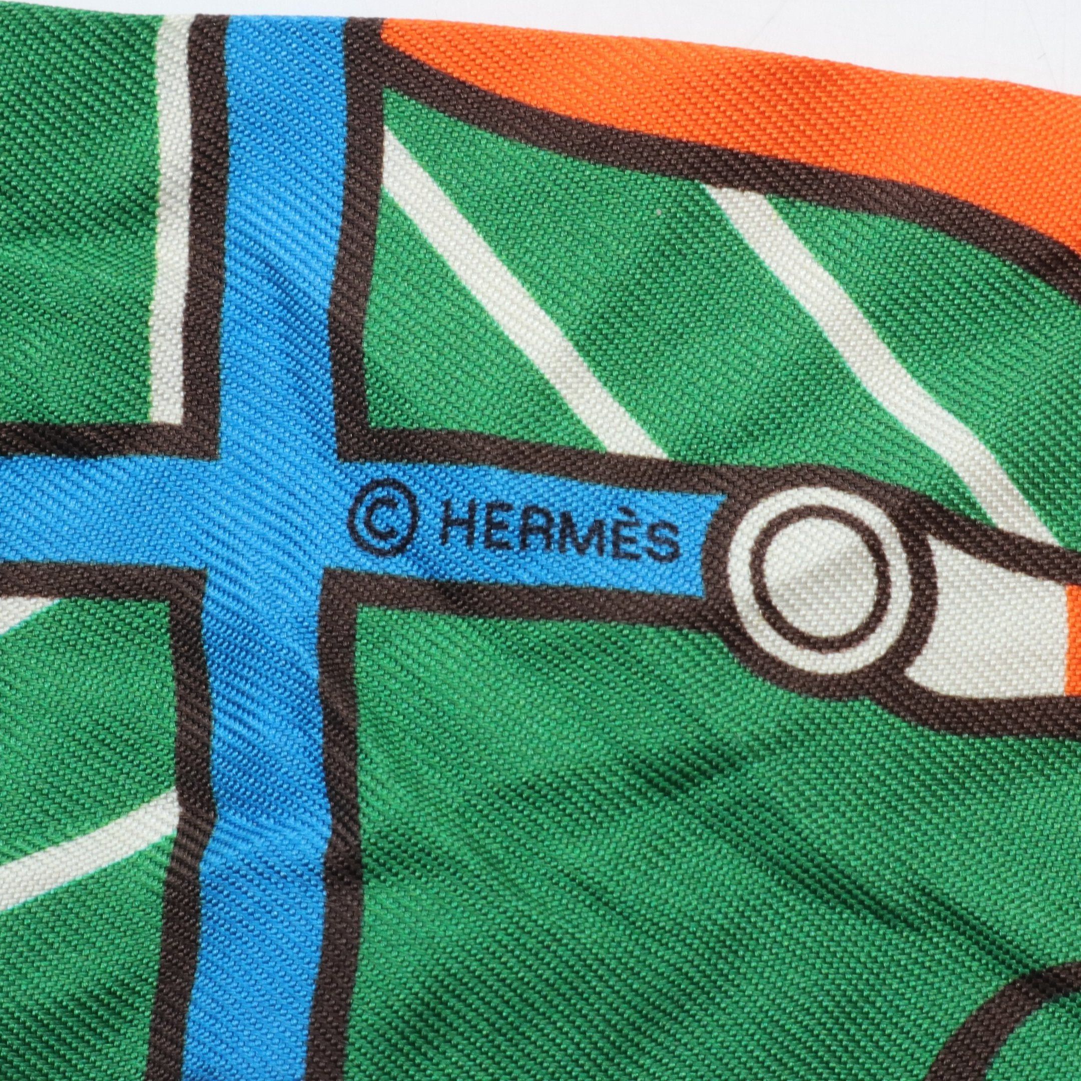 Hermes Hermes Twilly Quadrige Bayadere Ribbon Scarf Silk Multicolor Size ONE SIZE - 2 Thumbnail