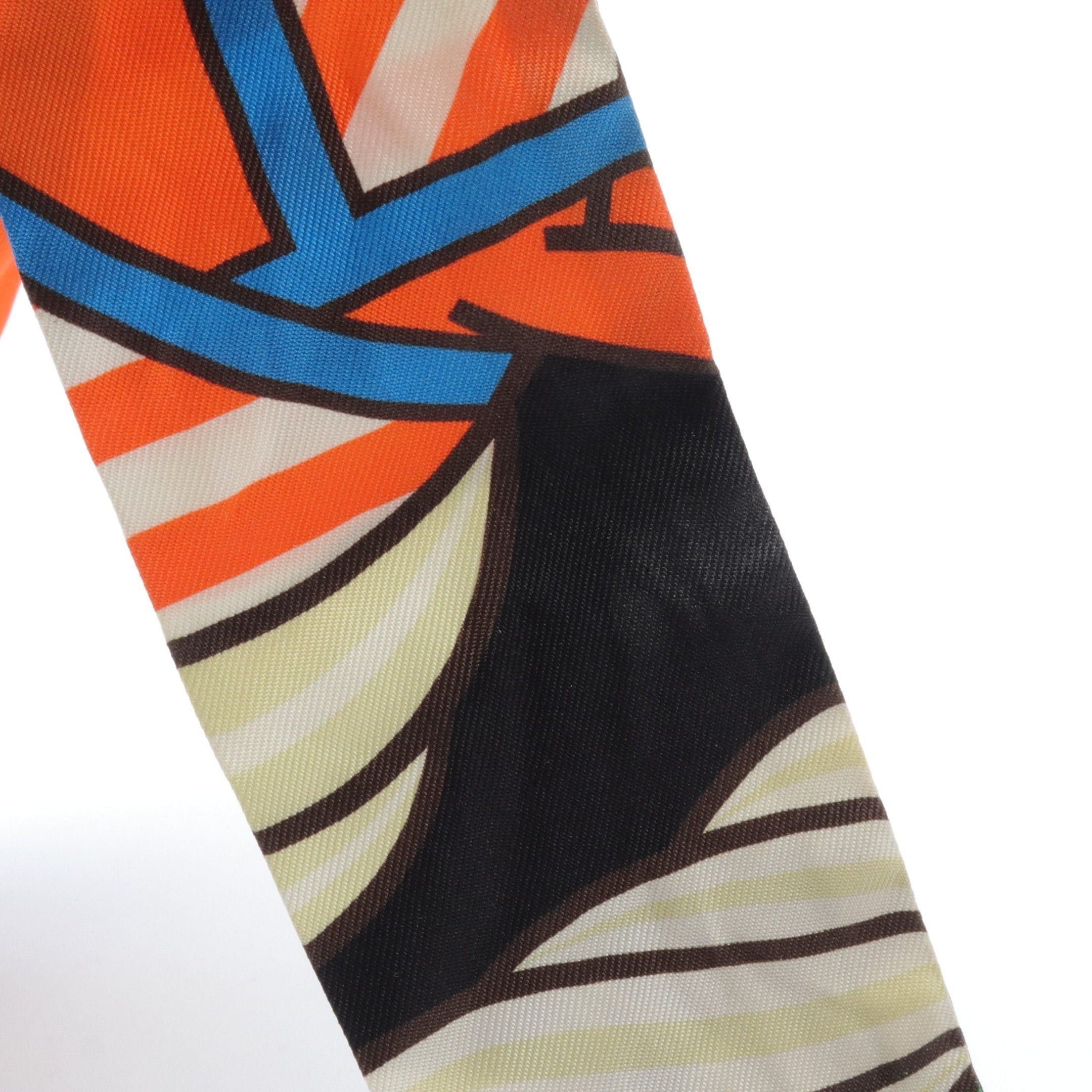 Hermes Hermes Twilly Quadrige Bayadere Ribbon Scarf Silk Multicolor Size ONE SIZE - 6 Thumbnail