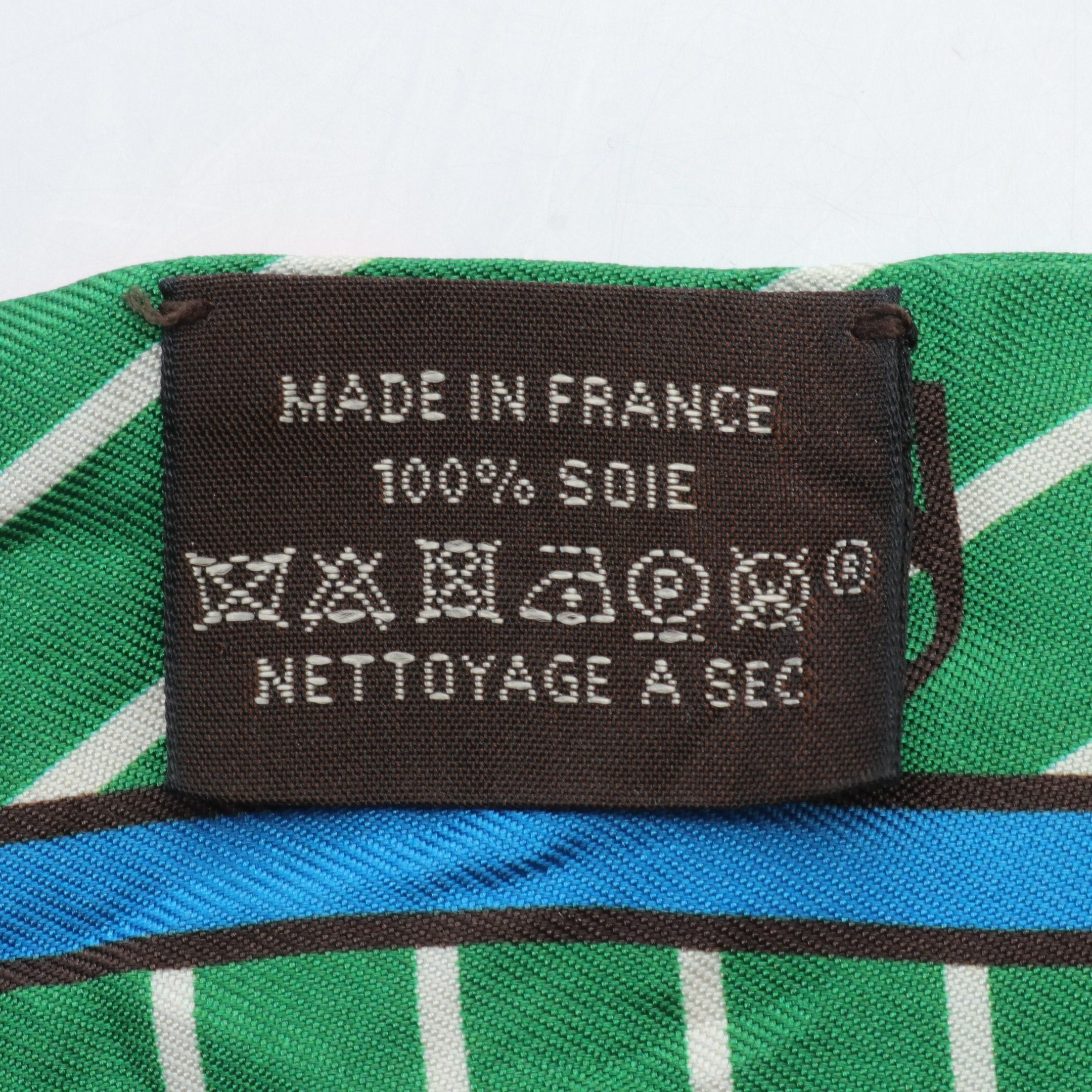 Hermes Hermes Twilly Quadrige Bayadere Ribbon Scarf Silk Multicolor Size ONE SIZE - 3 Thumbnail