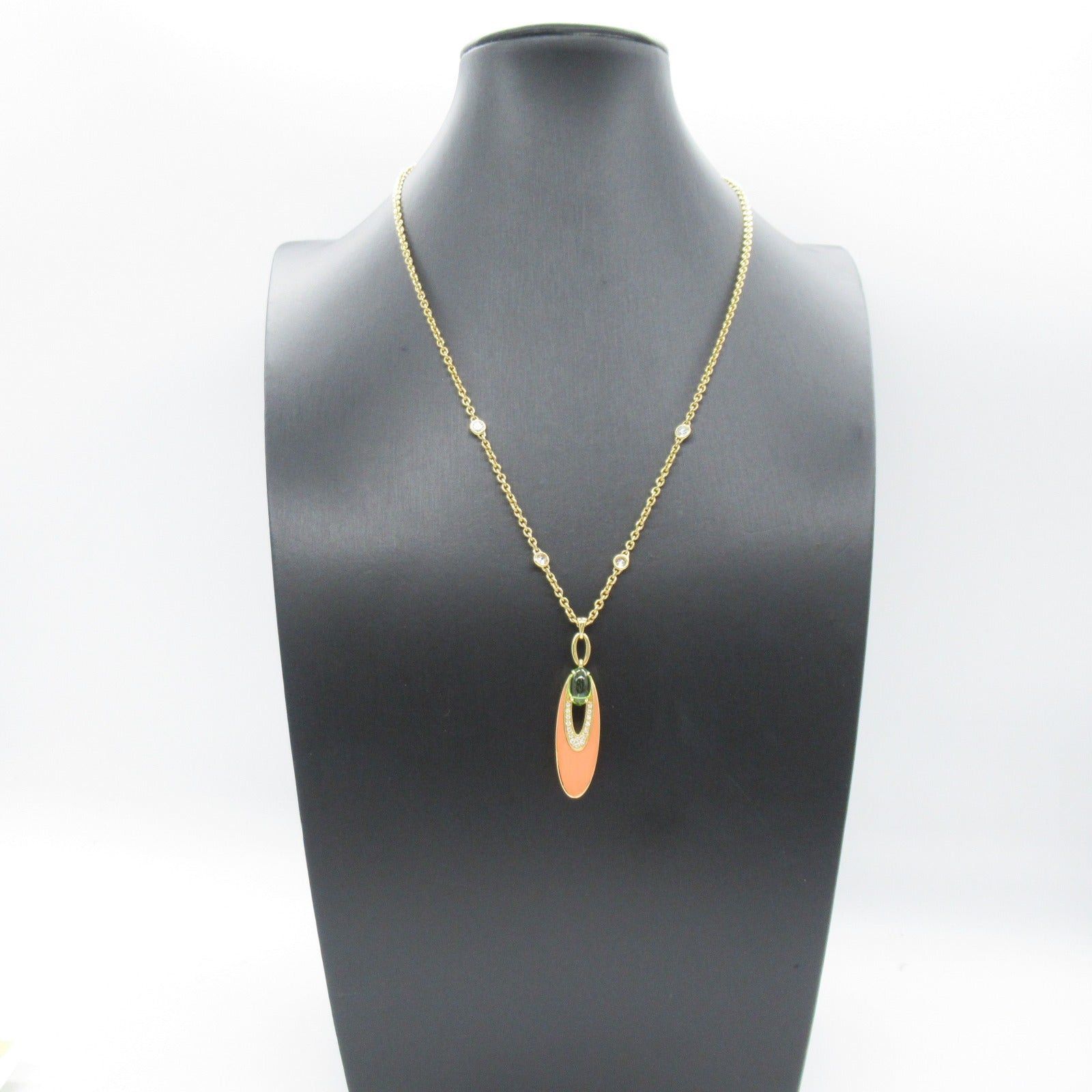 Bvlgari Bvlgari Elysia Peridot Diamond Necklace K18 (Yellow Gold) Green Clear Size ONE SIZE - 8 Thumbnail