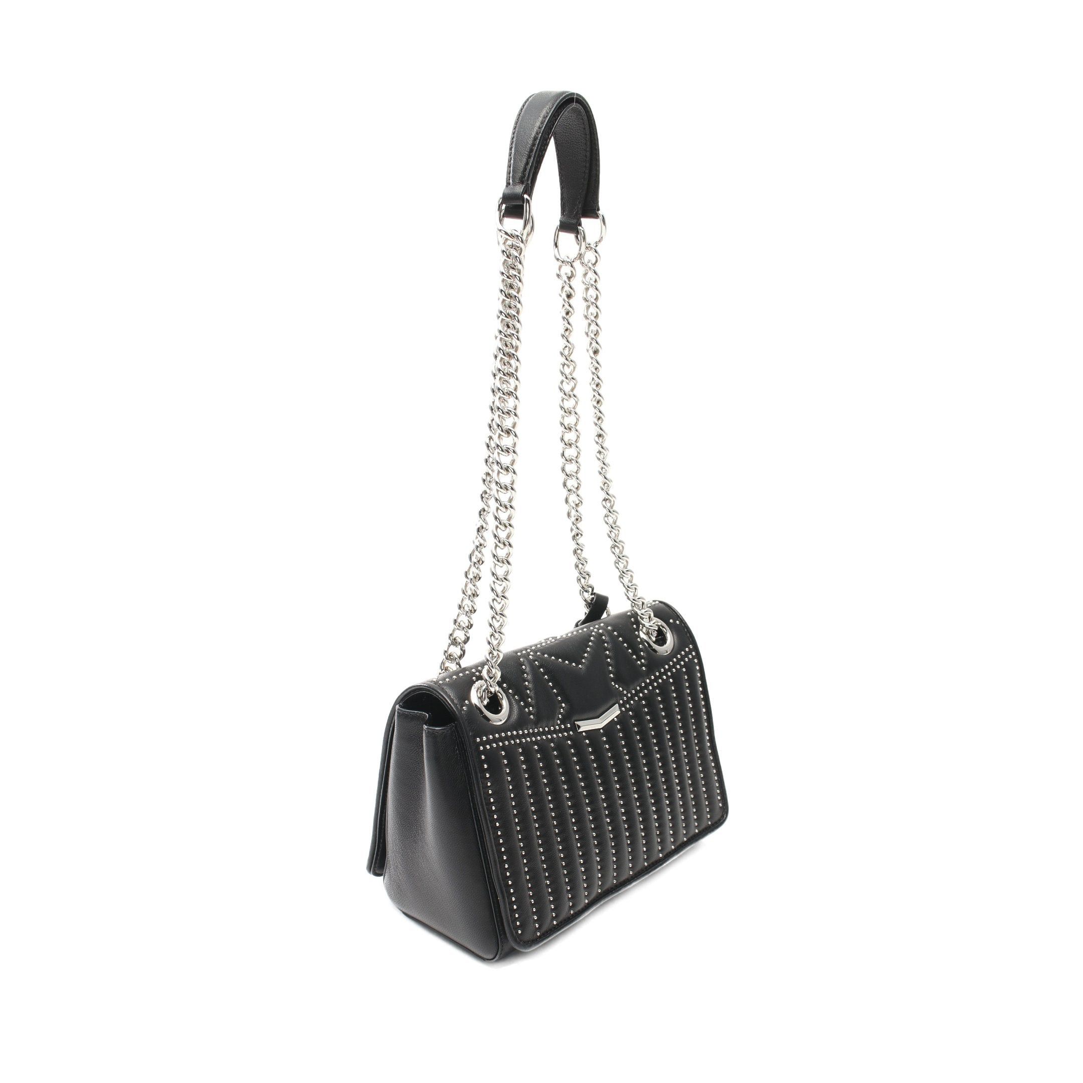 Jimmy Choo Jimmy Choo Double Chain Shoulder Bag Leather Black Size ONE SIZE - 2 Thumbnail