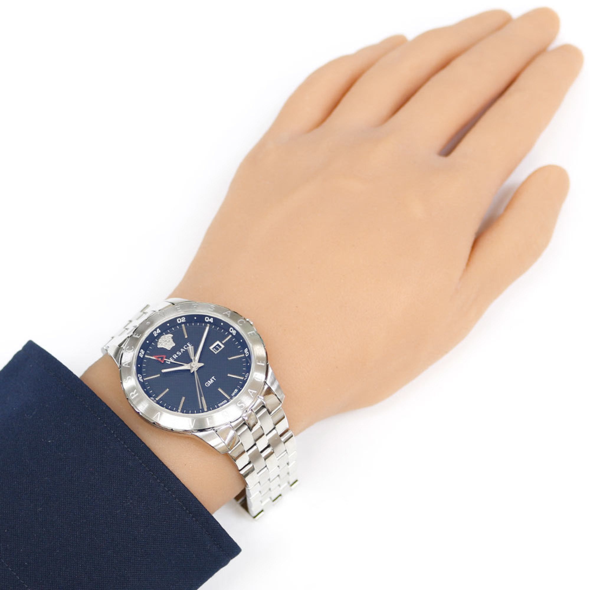 Versace Versace Universe GMT Watch Stainless Steel WR 3ATM Quartz Men's VERSACE Size ONE SIZE - 2 Thumbnail