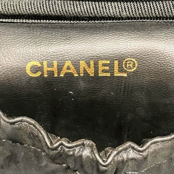 Chanel Chanel Chanel Vanity Enamel Cosmetic Pouch Handbag Leather Vanity Bag 4260957 in Good Condition Size ONE SIZE - 5 Thumbnail