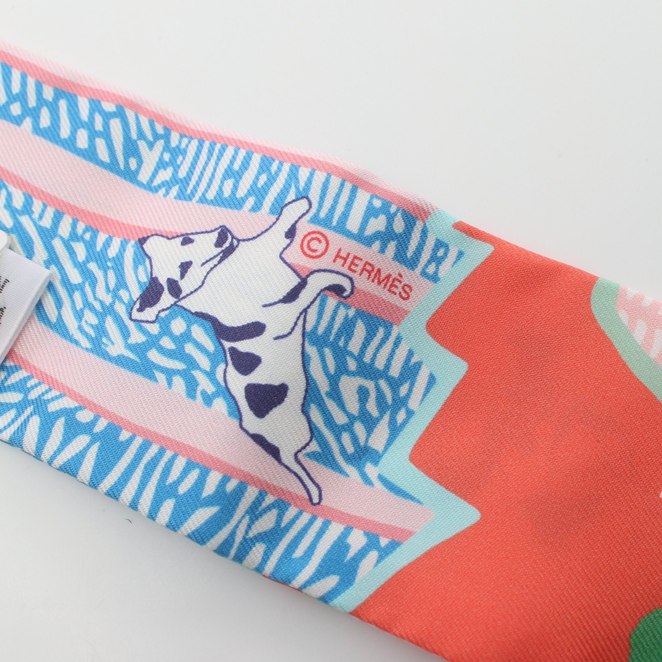 Hermes Hermes Twilly En Liberte Ribbon Scarf Silk Multicolor Size ONE SIZE - 2 Thumbnail