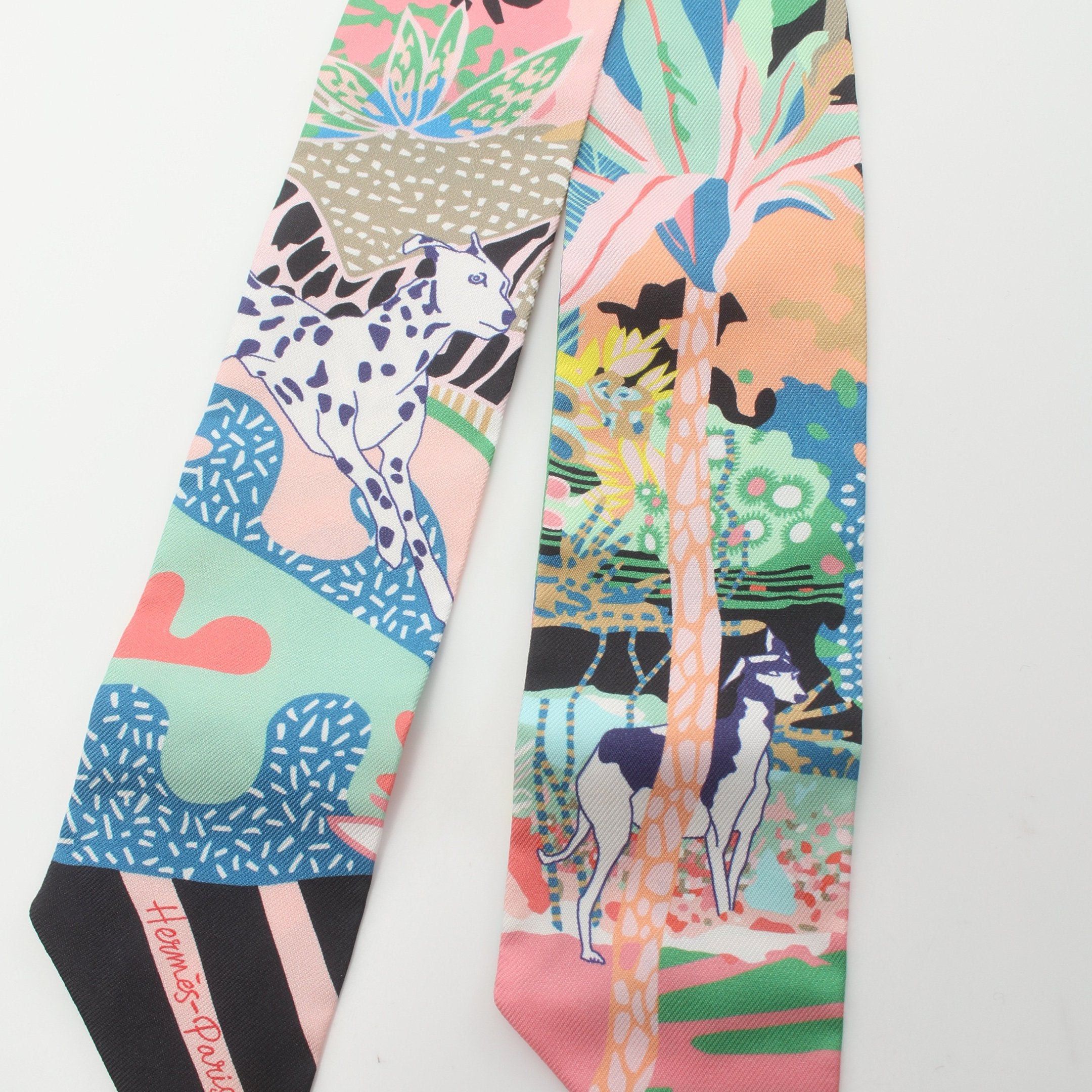 Hermes Hermes Twilly En Liberte Ribbon Scarf Silk Multicolor Size ONE SIZE - 7 Thumbnail