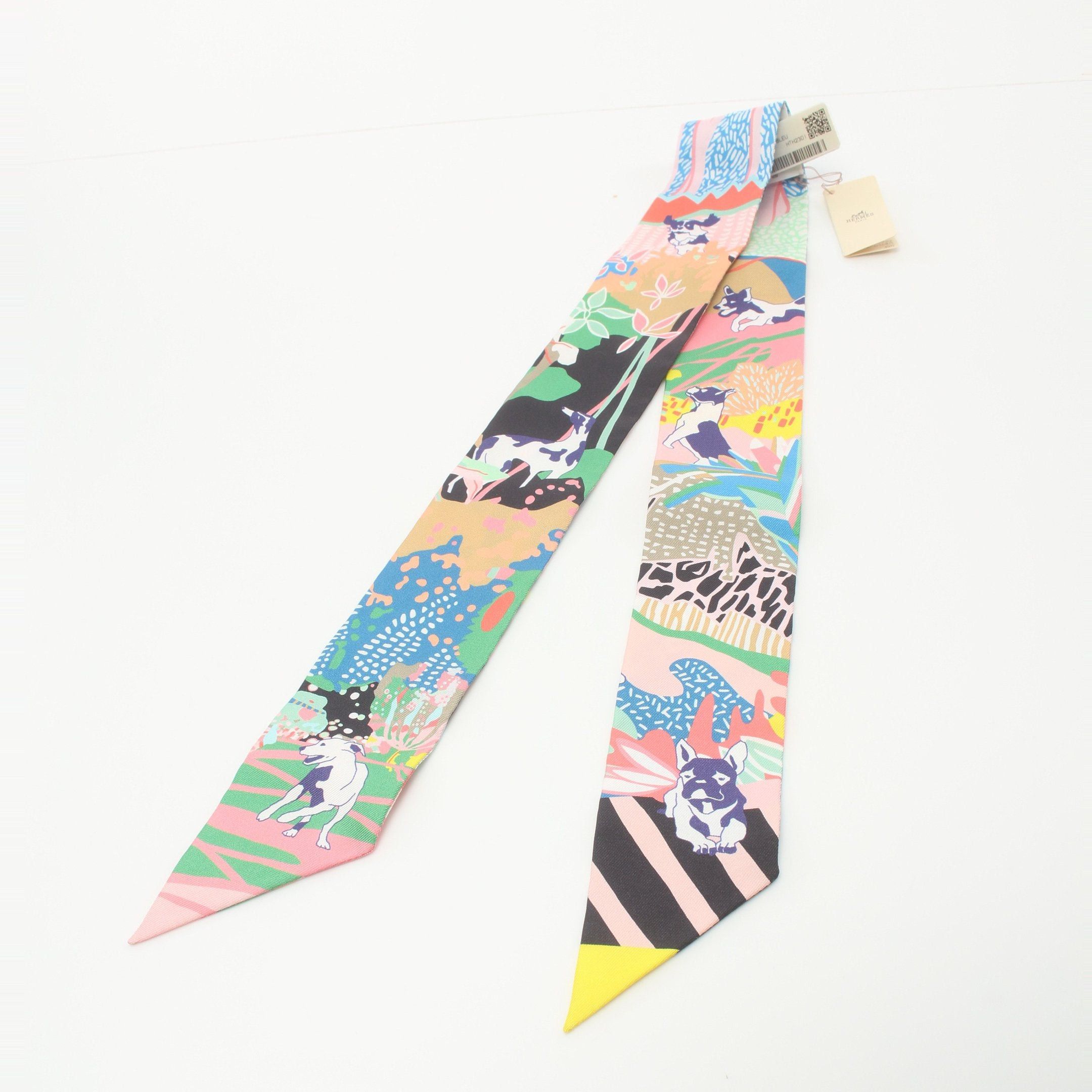 Hermes Hermes Twilly En Liberte Ribbon Scarf Silk Multicolor Size ONE SIZE - 5 Thumbnail