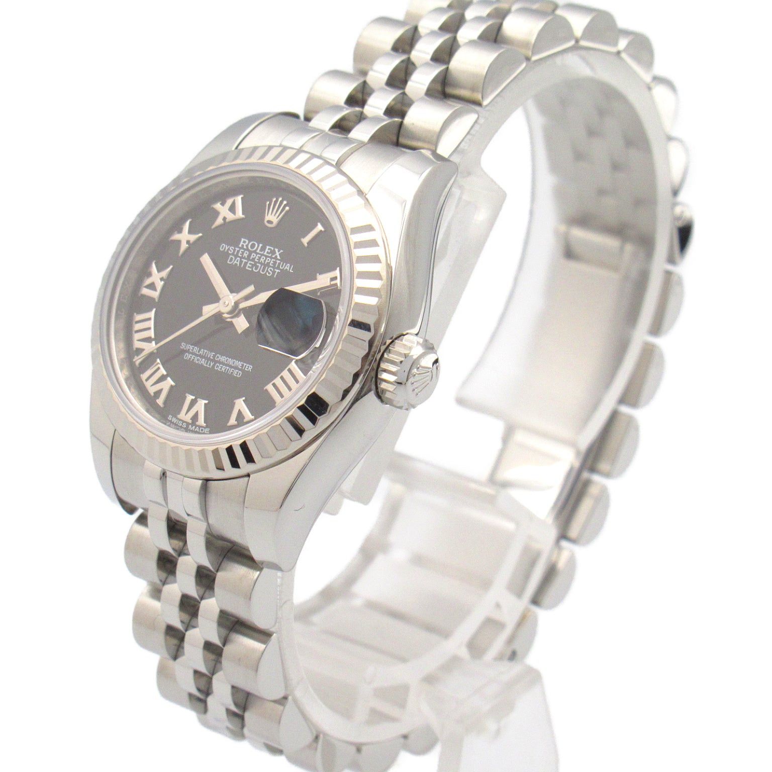 Rolex Rolex Datejust Random Number Women Watch Automatic Winding K18Wg (White Gold) Stainless Steel Black Size ONE SIZE - 3 Thumbnail