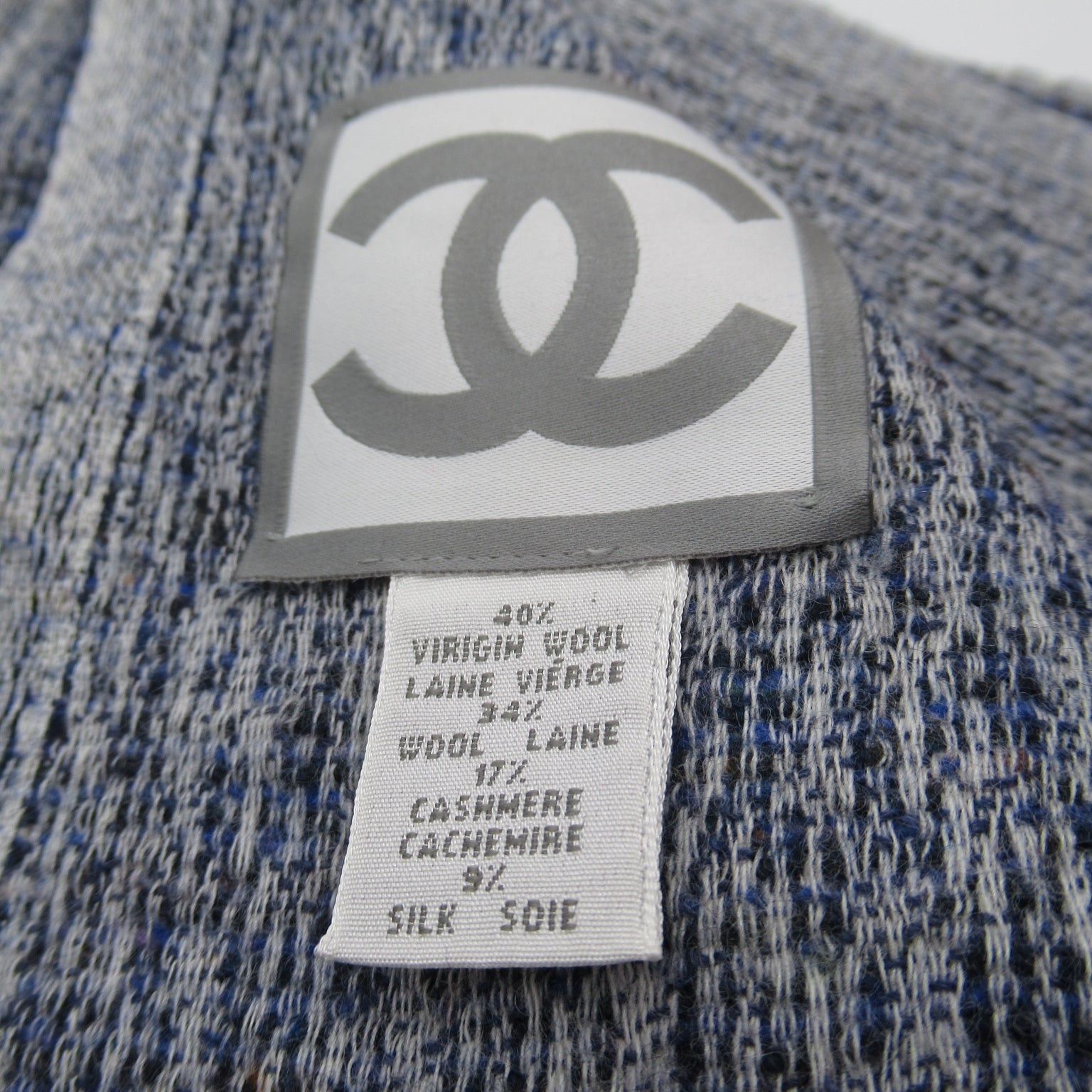 Chanel Chanel Scarf Sports Line Wool Blue Size ONE SIZE - 5 Thumbnail
