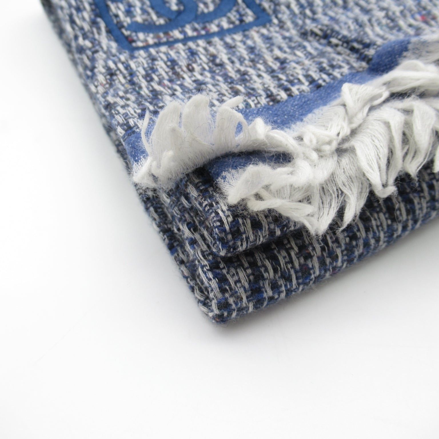 Chanel Chanel Scarf Sports Line Wool Blue Size ONE SIZE - 4 Thumbnail