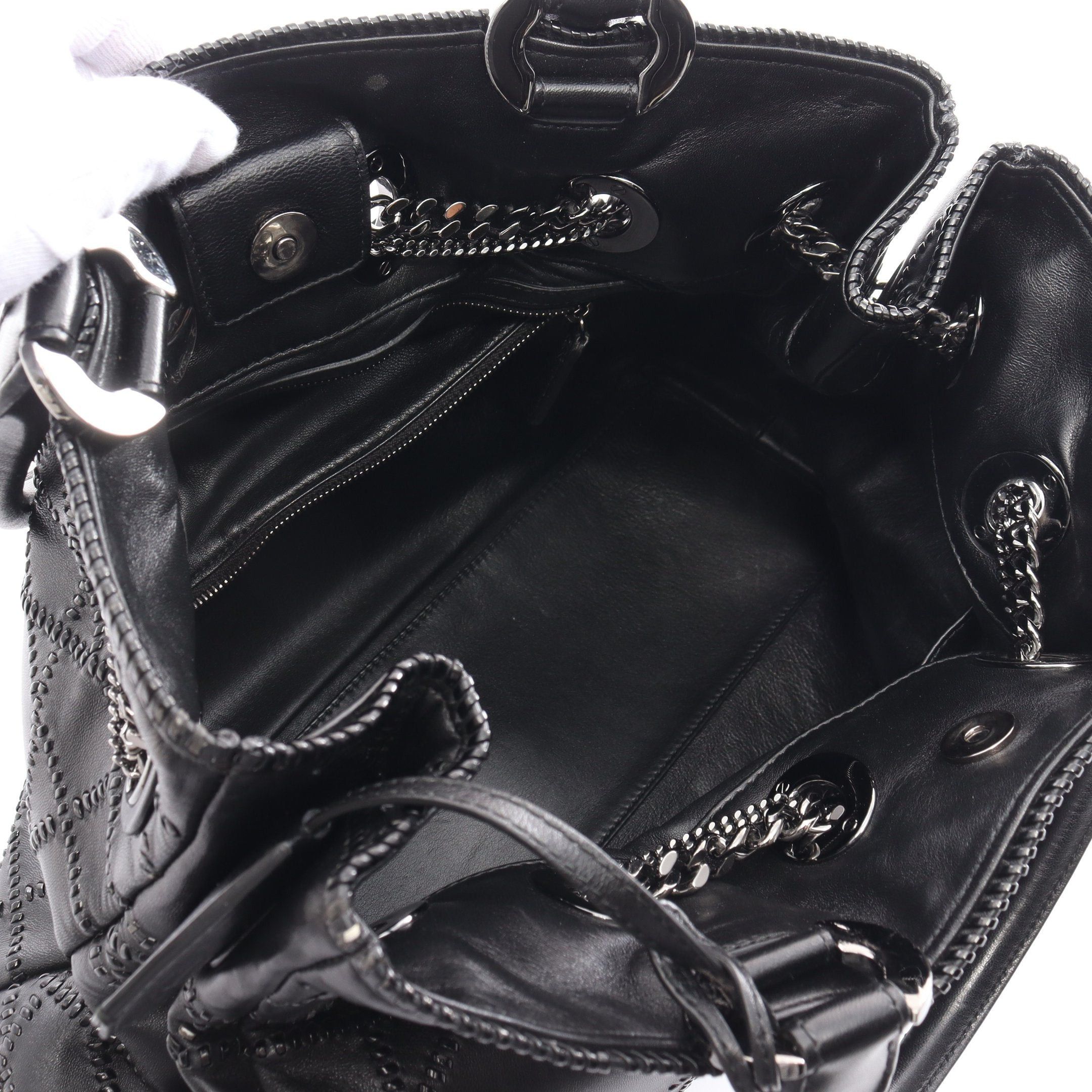 Dior Dior Handbag Tote Bag Chain Leather Black Size ONE SIZE - 3 Thumbnail