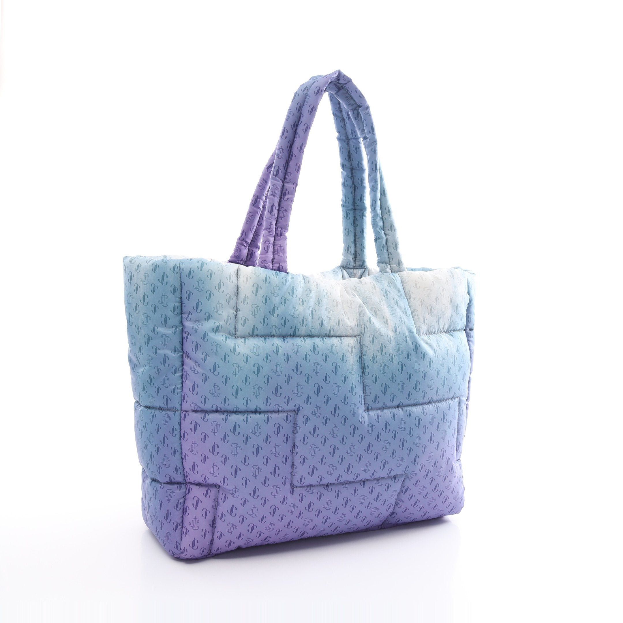 Jimmy Choo Jimmy Choo Laya Soft Tote Handbag Bag Nylon Purple Multicolor Size ONE SIZE - 2 Thumbnail