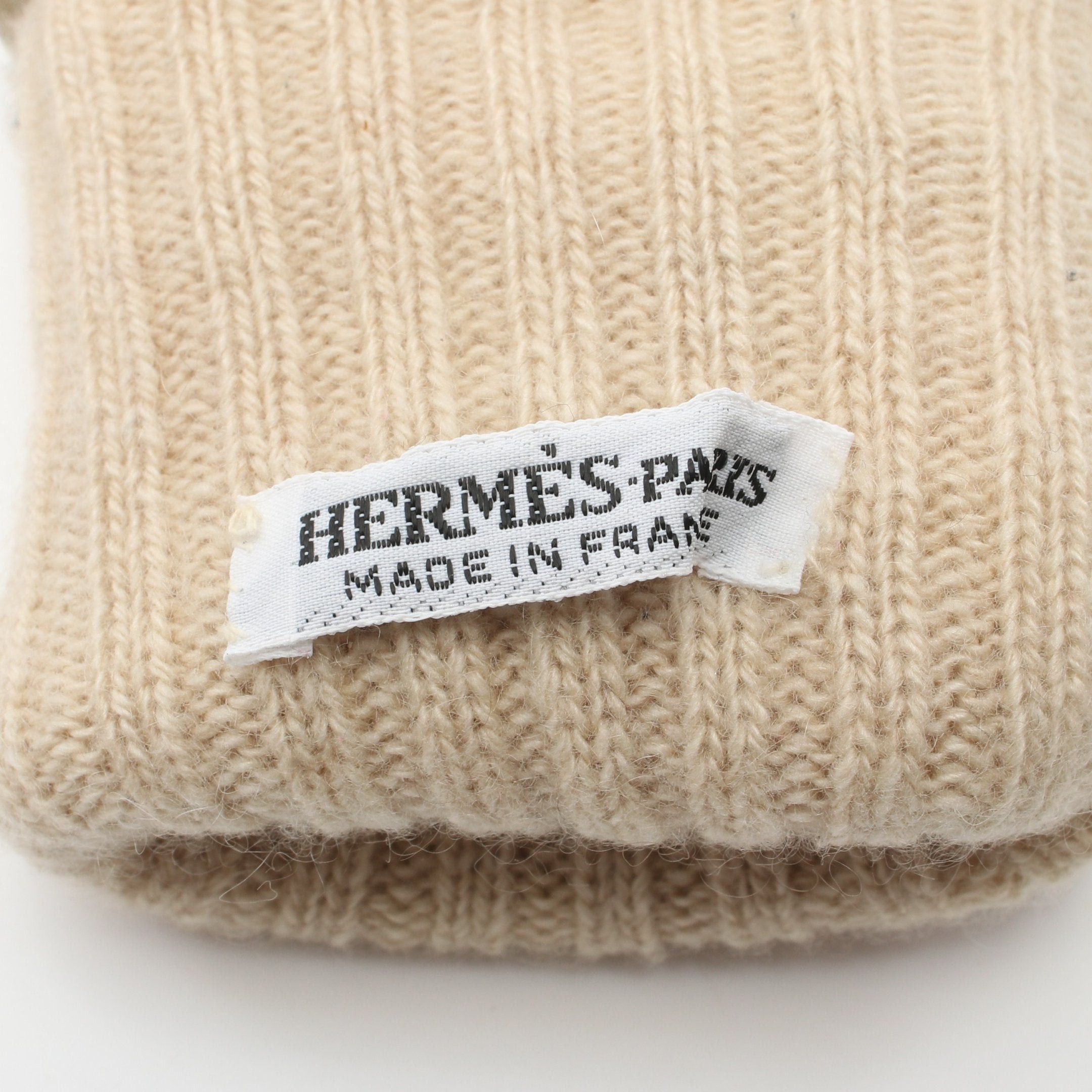Hermes Hermes Gloves Glove Cashmere Leather Beige Size ONE SIZE - 3 Thumbnail