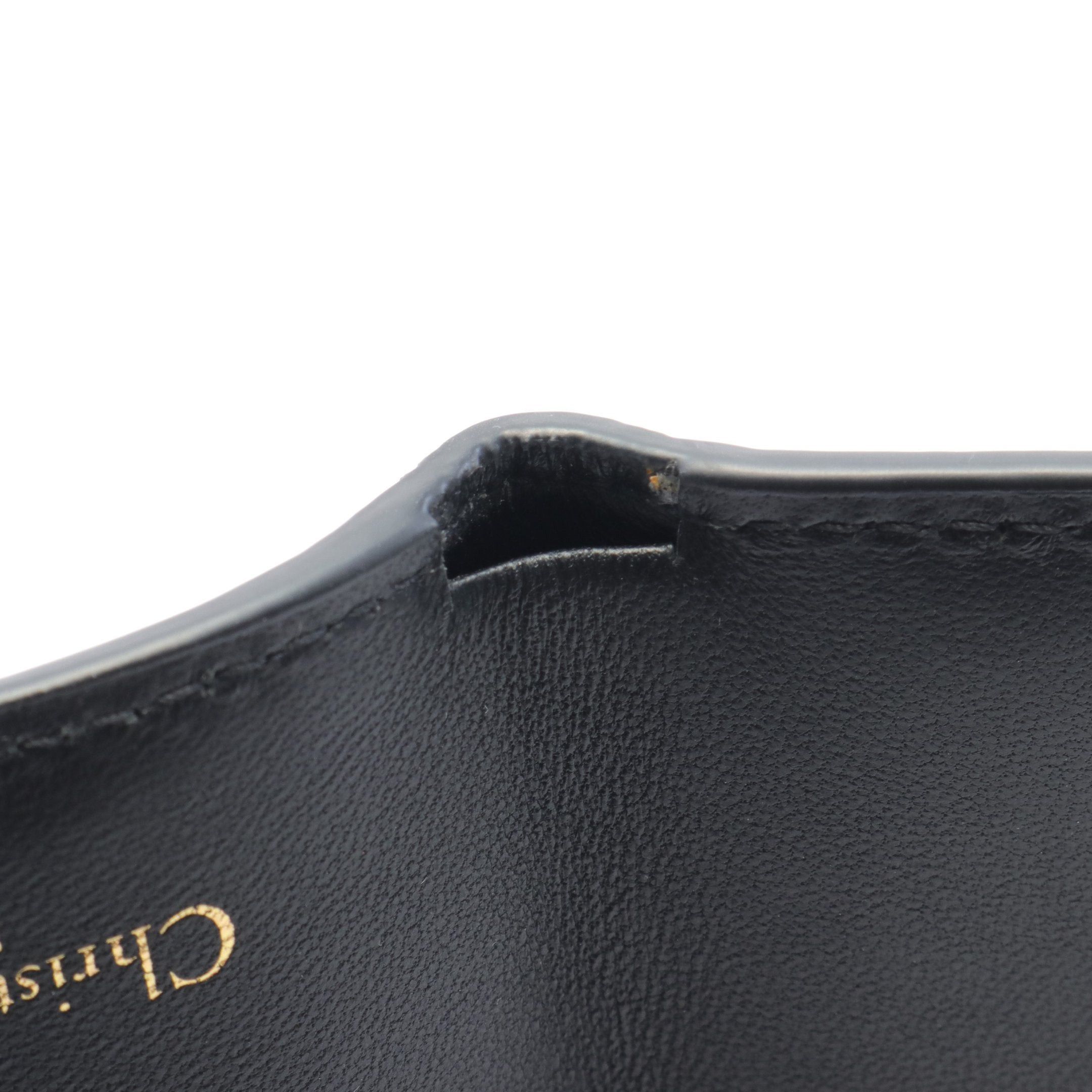 Dior Dior Cd Logo 30 Montaigne Trifold Wallet Compact Leather Black Size ONE SIZE - 8 Thumbnail