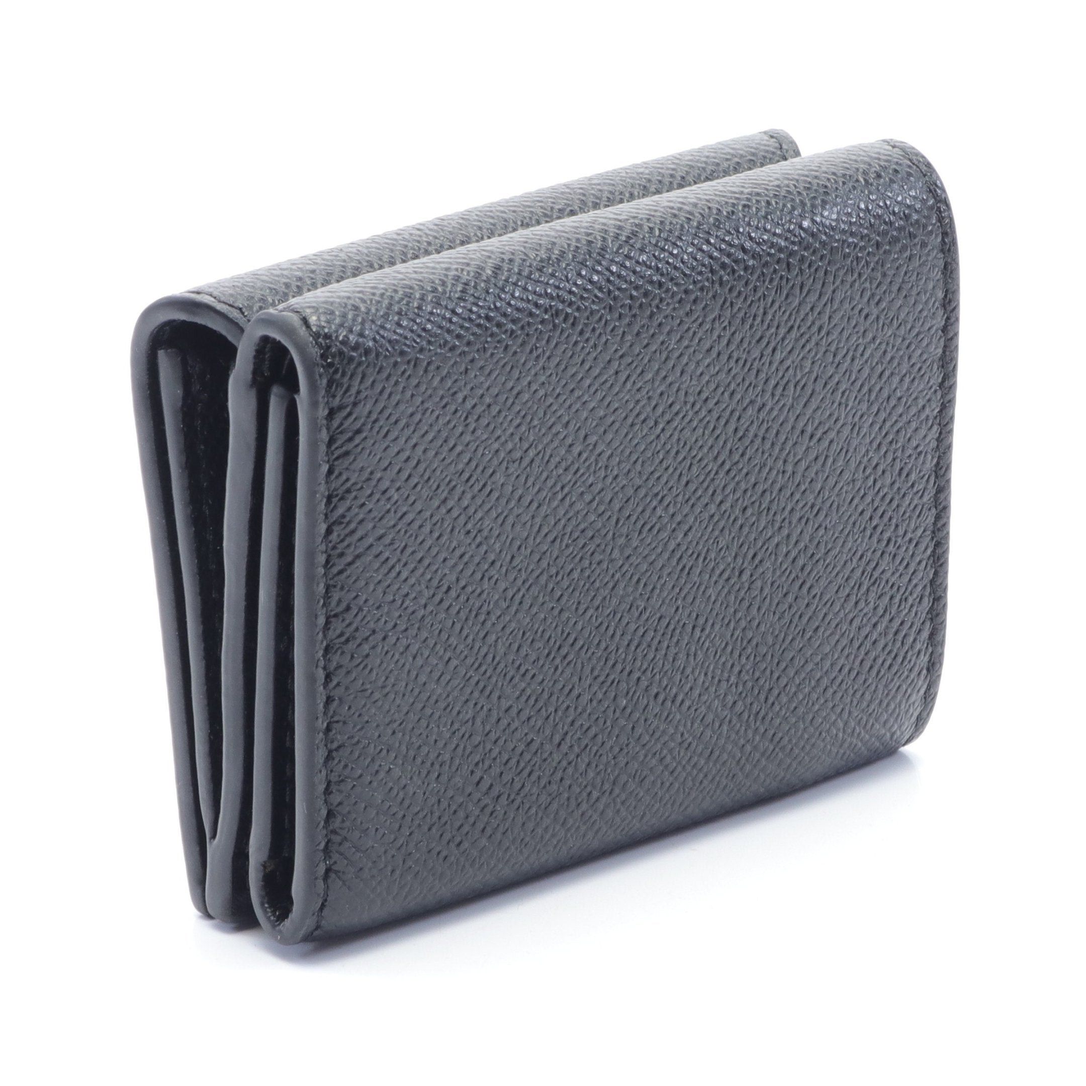 Dior Dior Cd Logo 30 Montaigne Trifold Wallet Compact Leather Black Size ONE SIZE - 2 Thumbnail