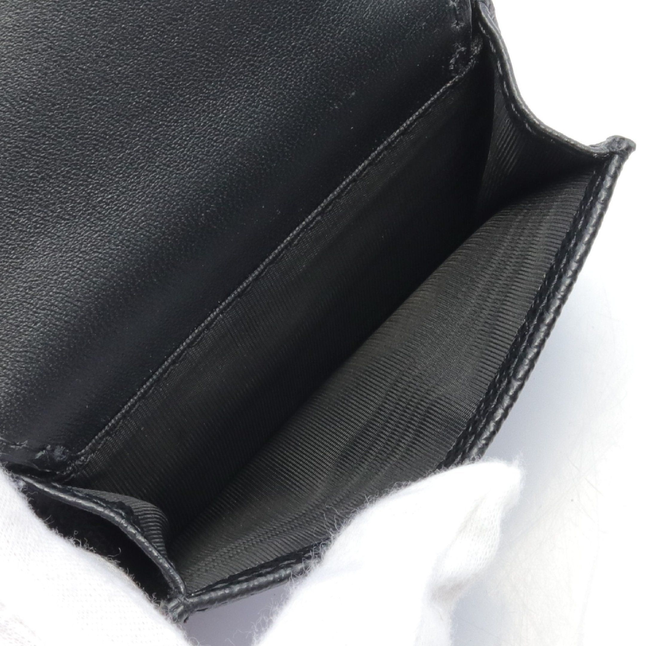 Dior Dior Cd Logo 30 Montaigne Trifold Wallet Compact Leather Black Size ONE SIZE - 6 Thumbnail