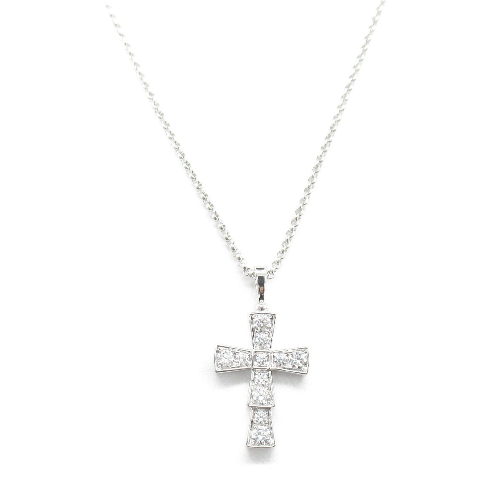 Bvlgari Bvlgari Serpenti Small Cross Necklace K18Wg (White Gold) Diamond Clear Size ONE SIZE - 2 Thumbnail